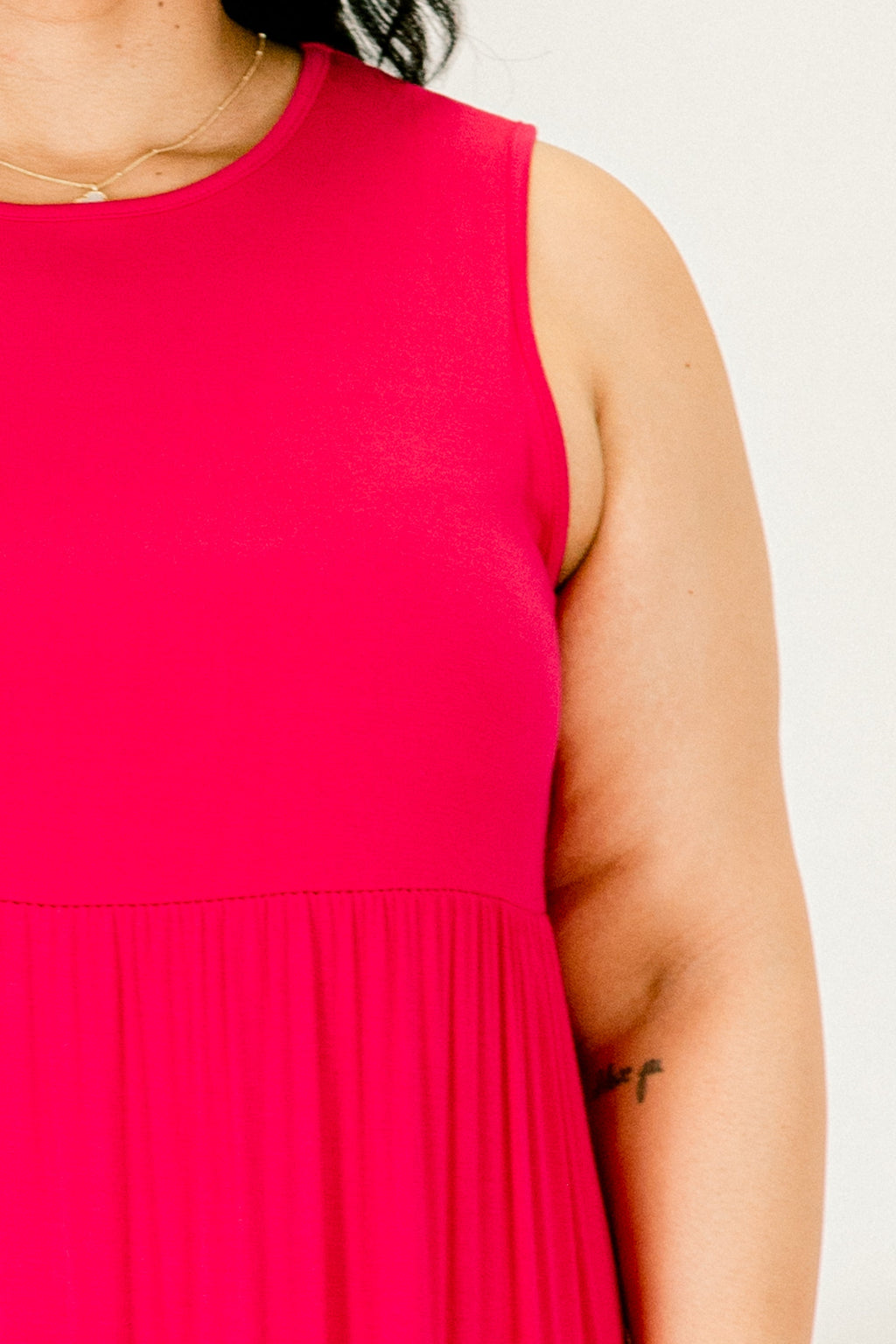 Slowing Down Sunset Dress, Fuchsia