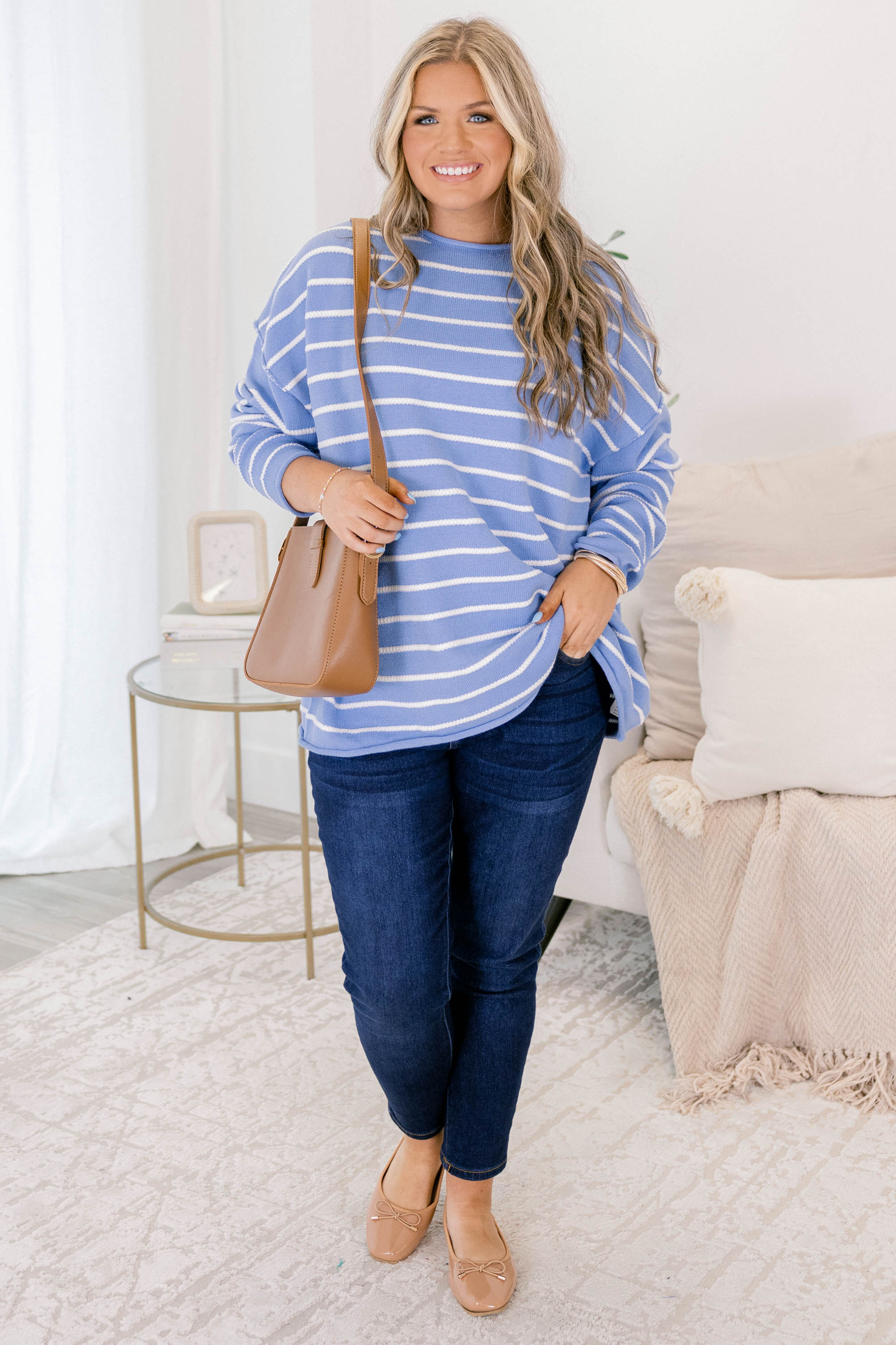 Slumber Party Time Sweater, Blue