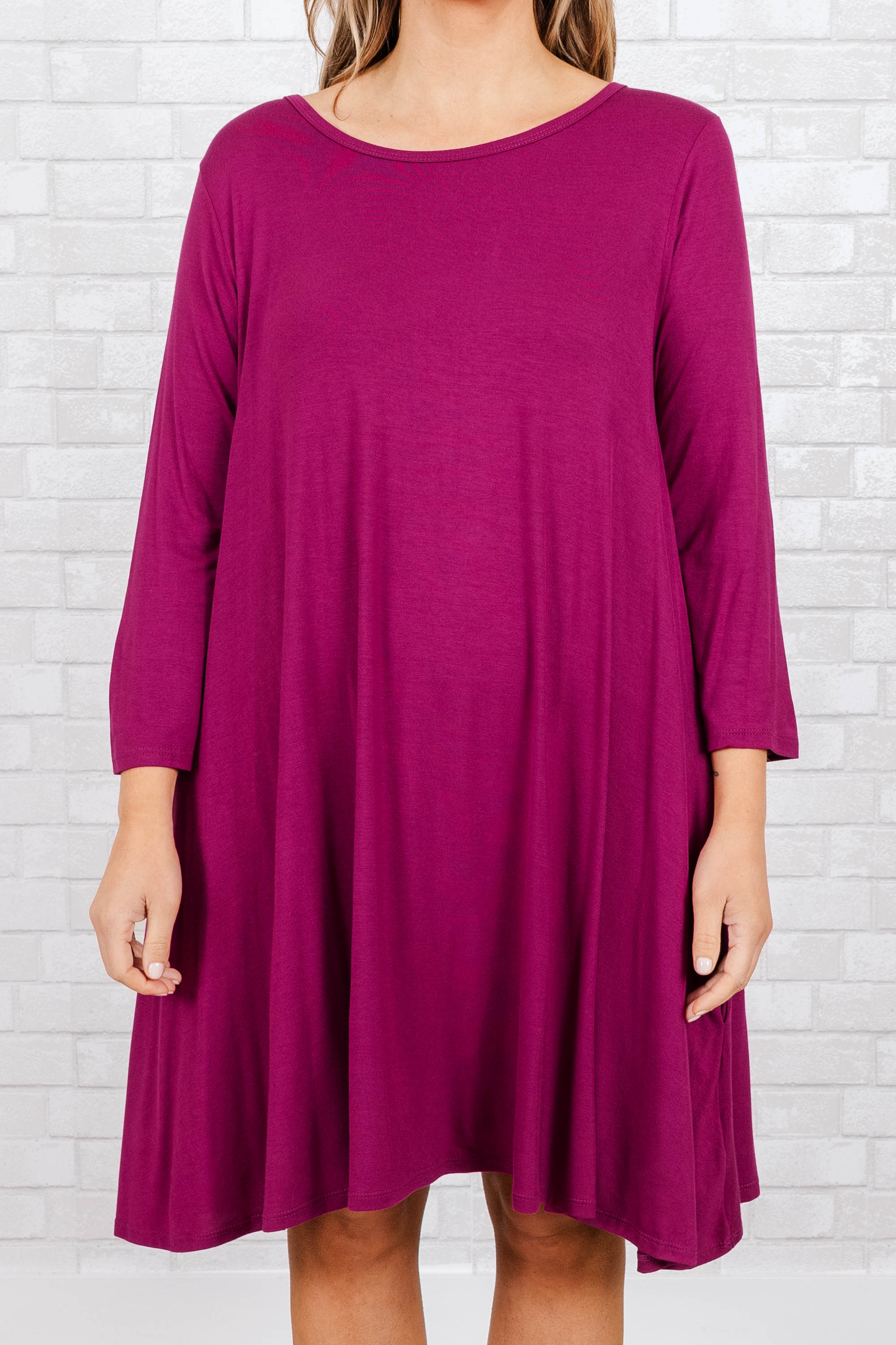 Tell The Talk Dress, Magenta