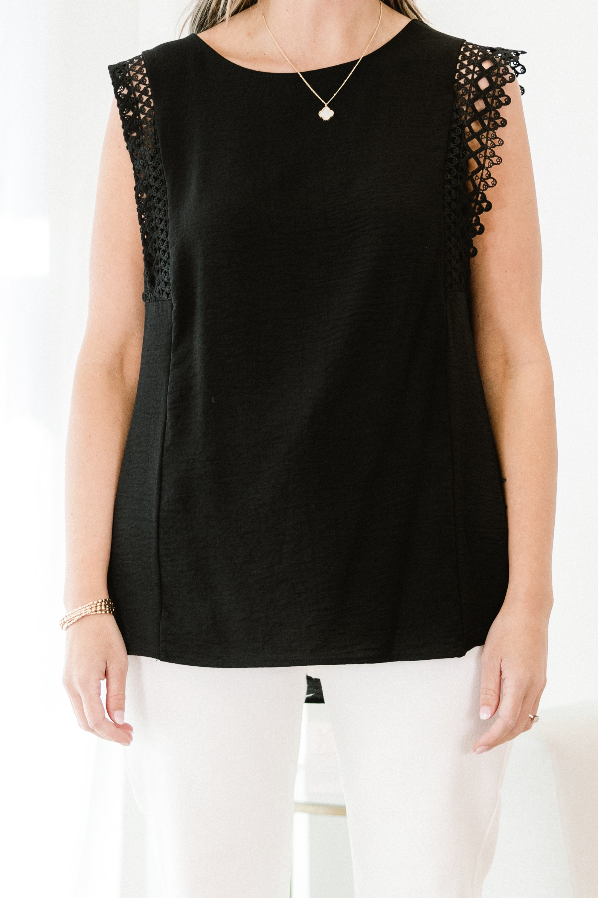 Small Temptations Top, Black