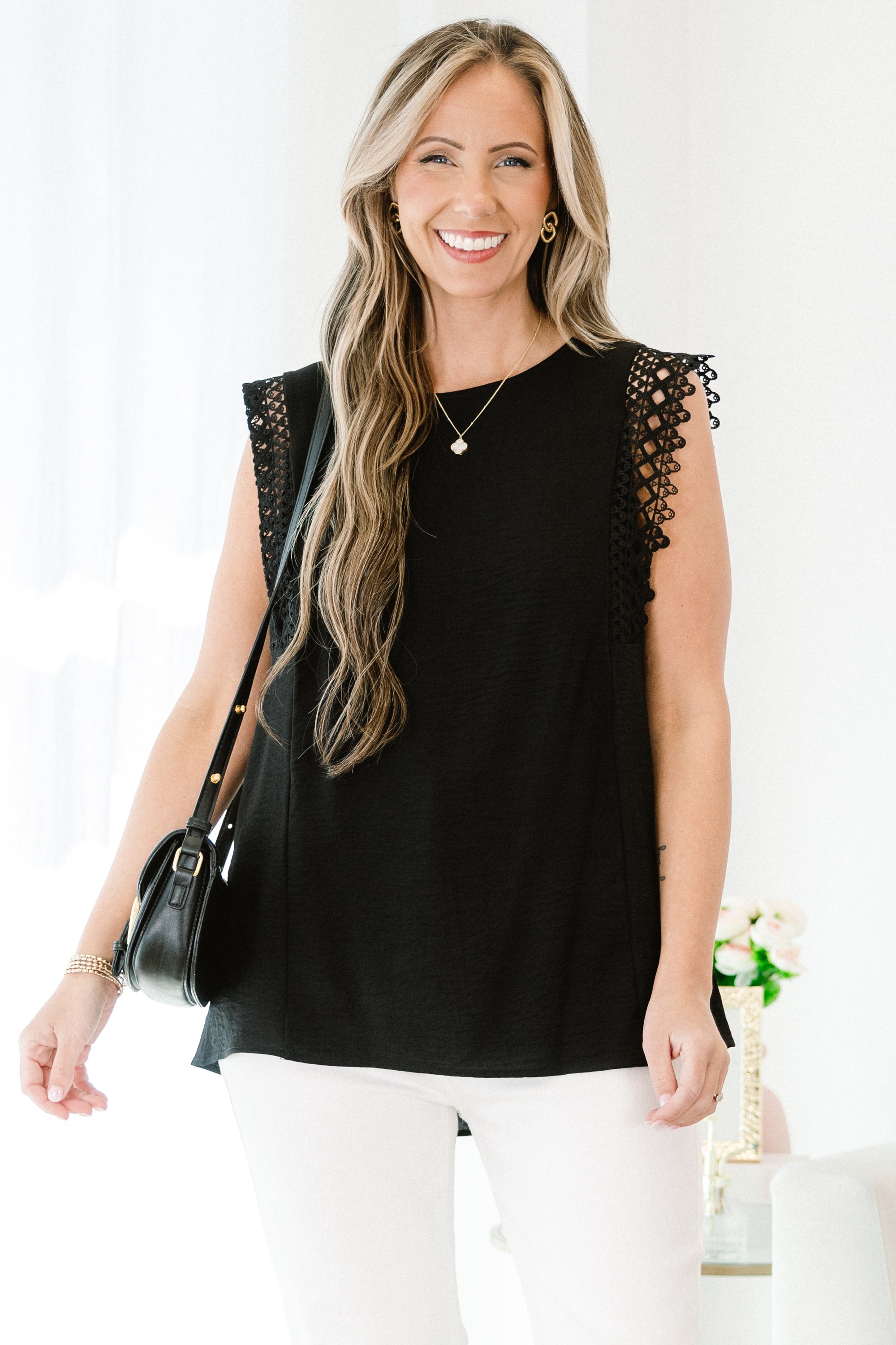 Small Temptations Top, Black