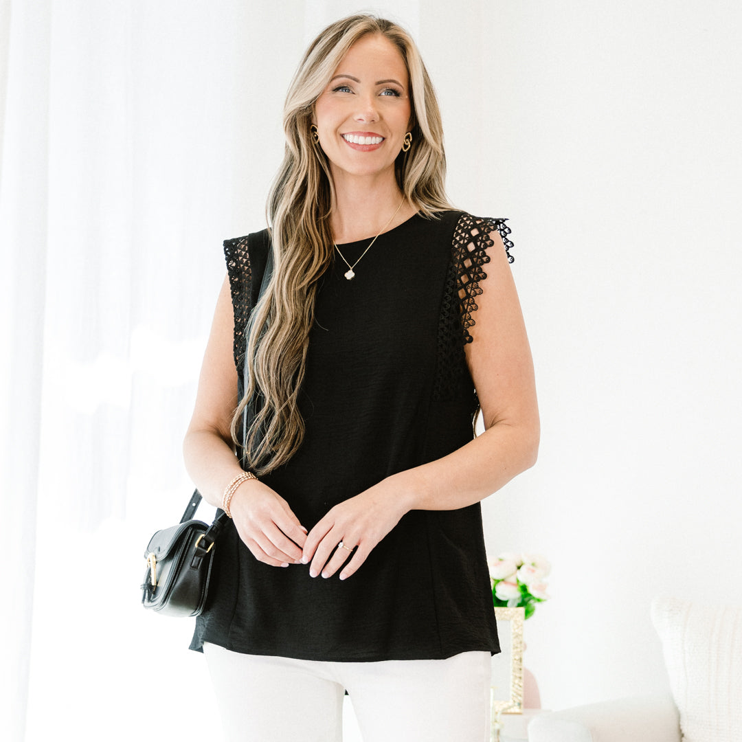 Small Temptations Top, Black