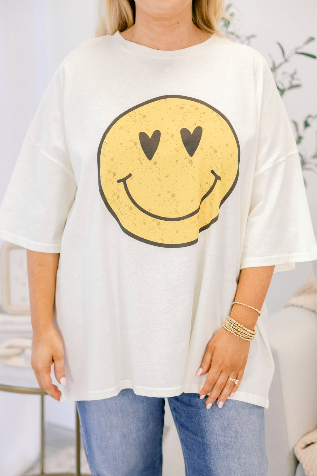 Smile for Days Boyfriend Tee, Ivory