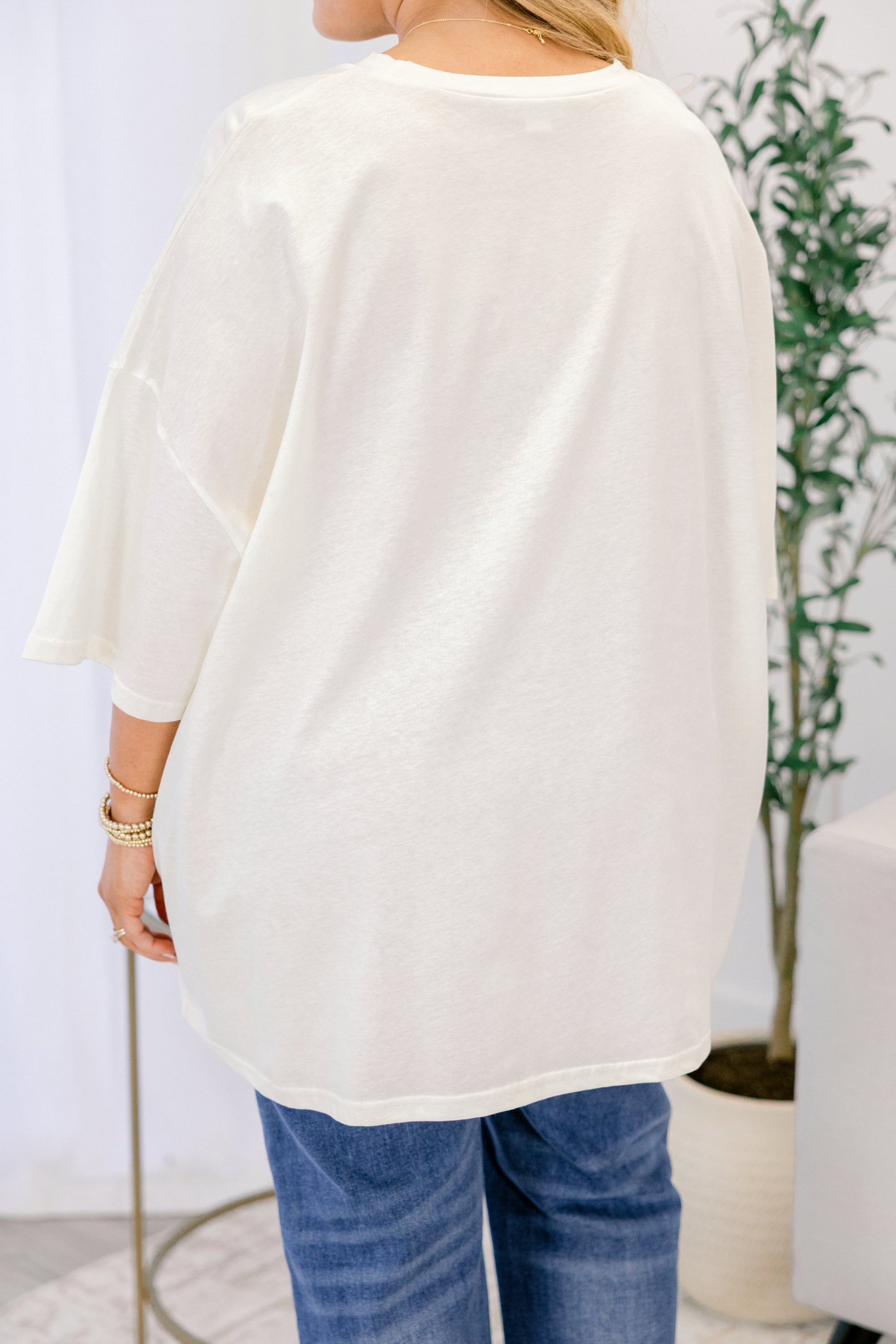 Smile for Days Boyfriend Tee, Ivory