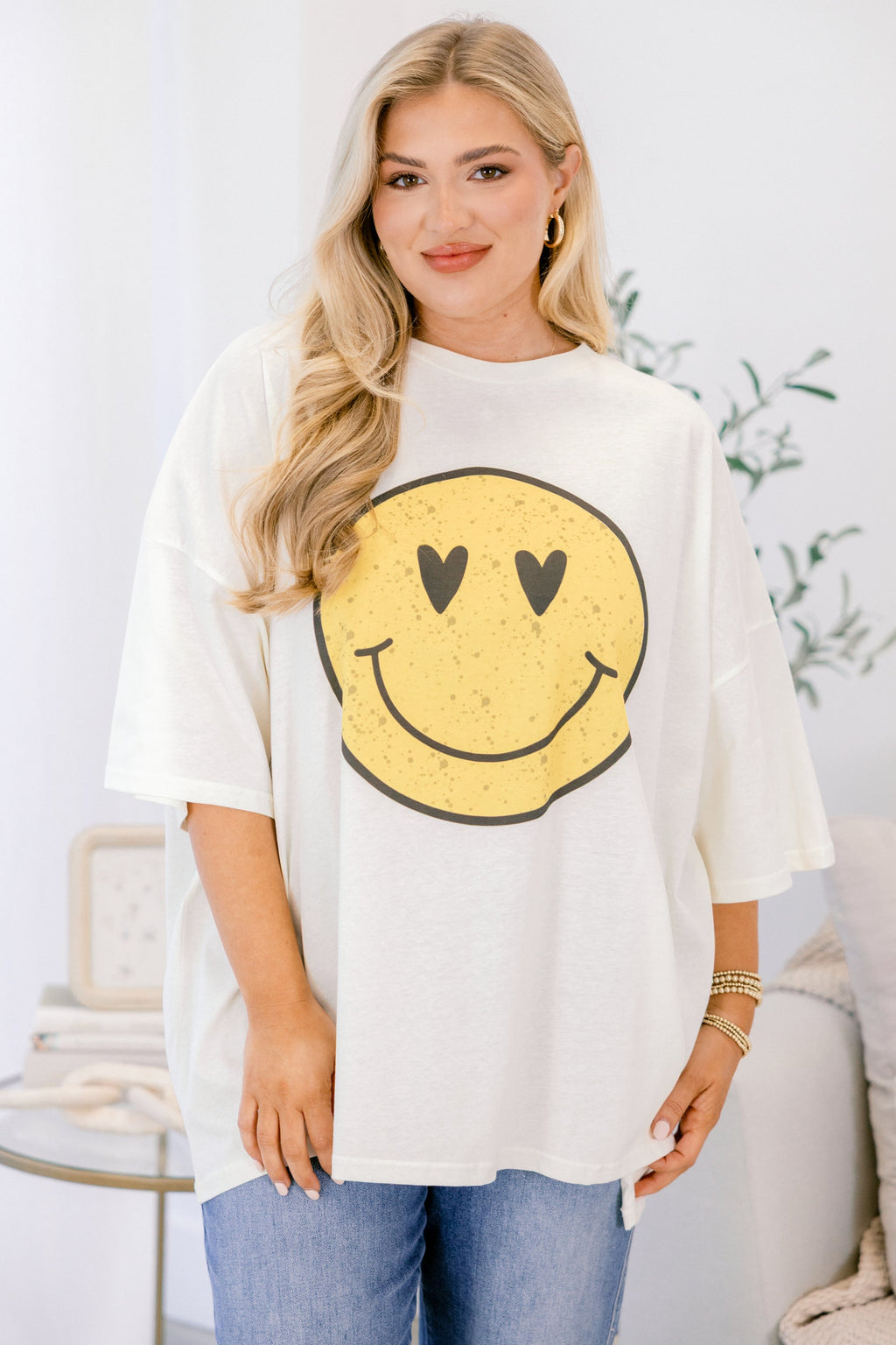 Smile for Days Boyfriend Tee, Ivory