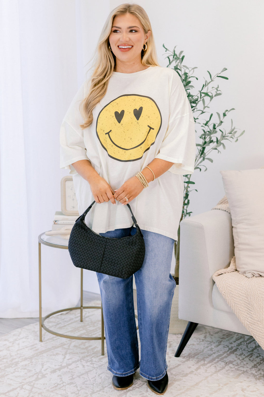 Smile for Days Boyfriend Tee, Ivory