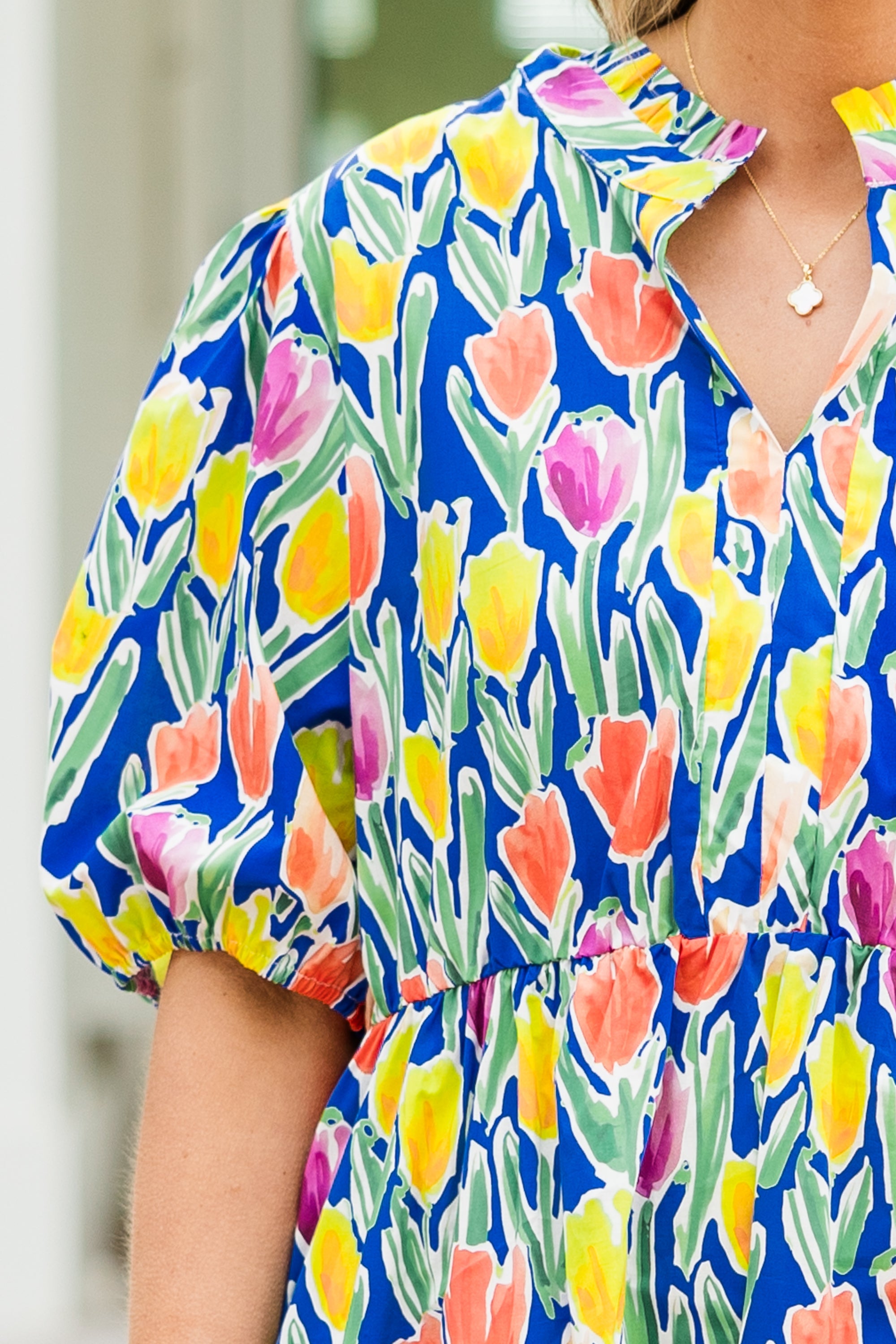 Smiles On Repeat Dress, Blue