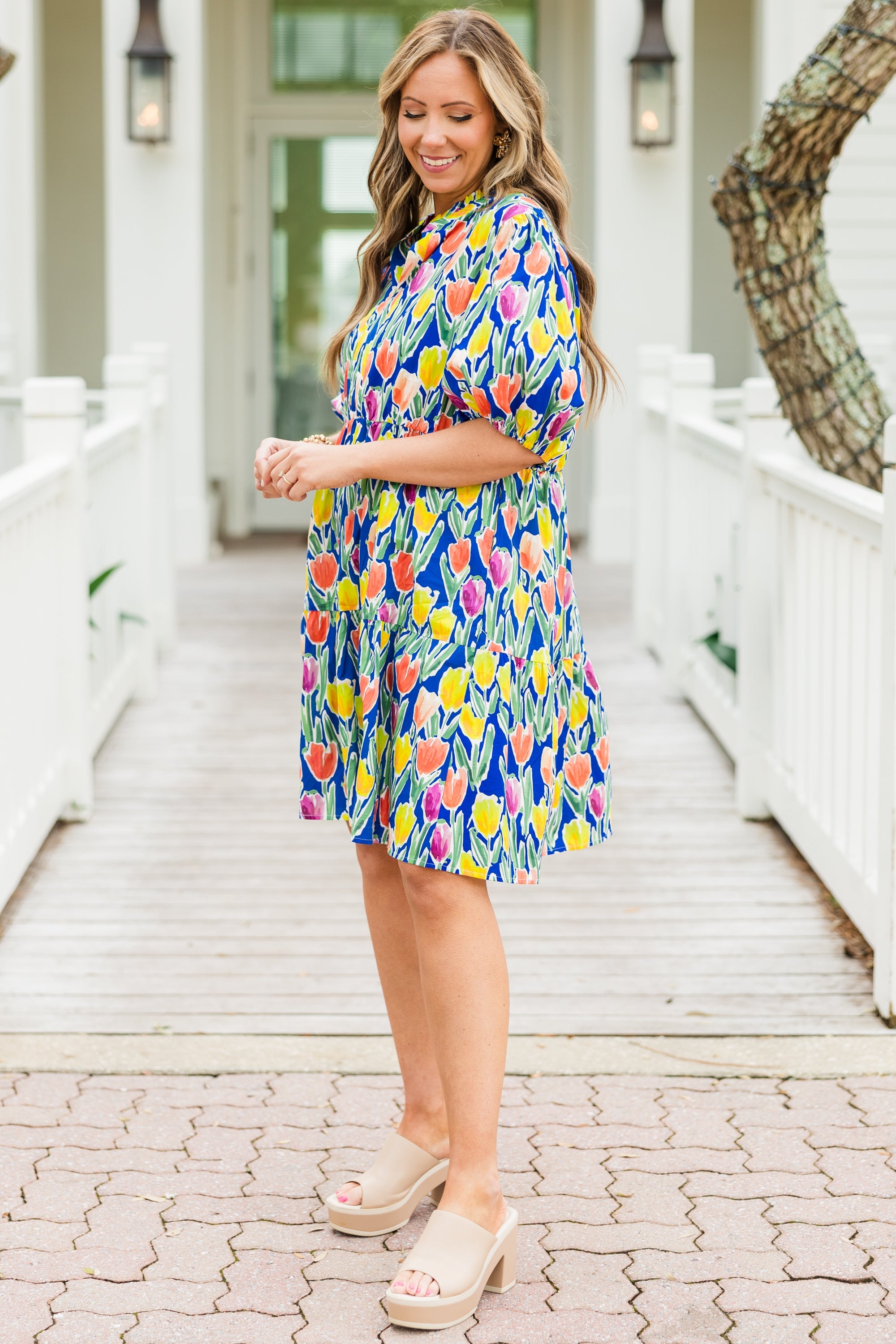 Smiles On Repeat Dress, Blue