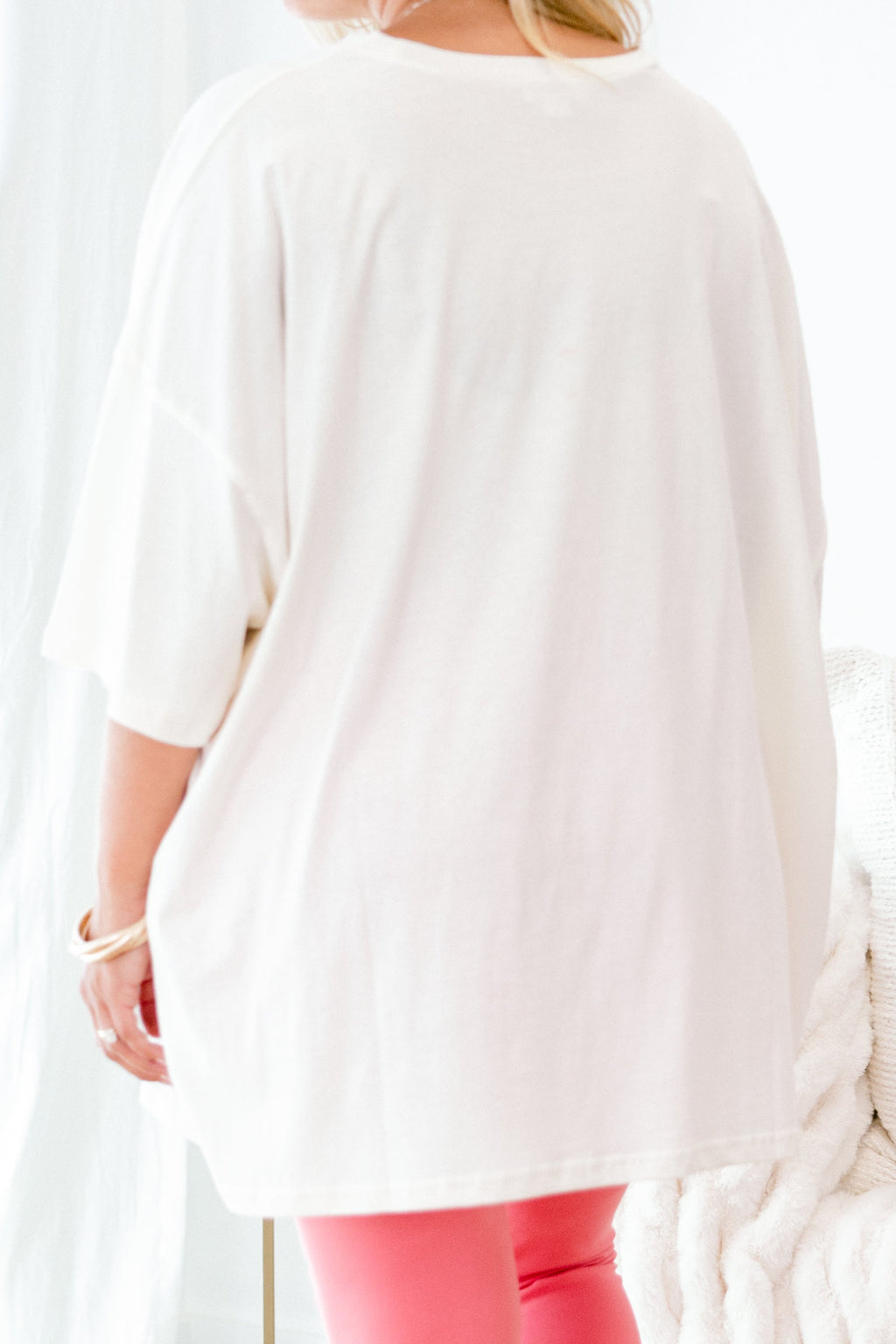 Smiling Daisies Boyfriend Tee, Ivory