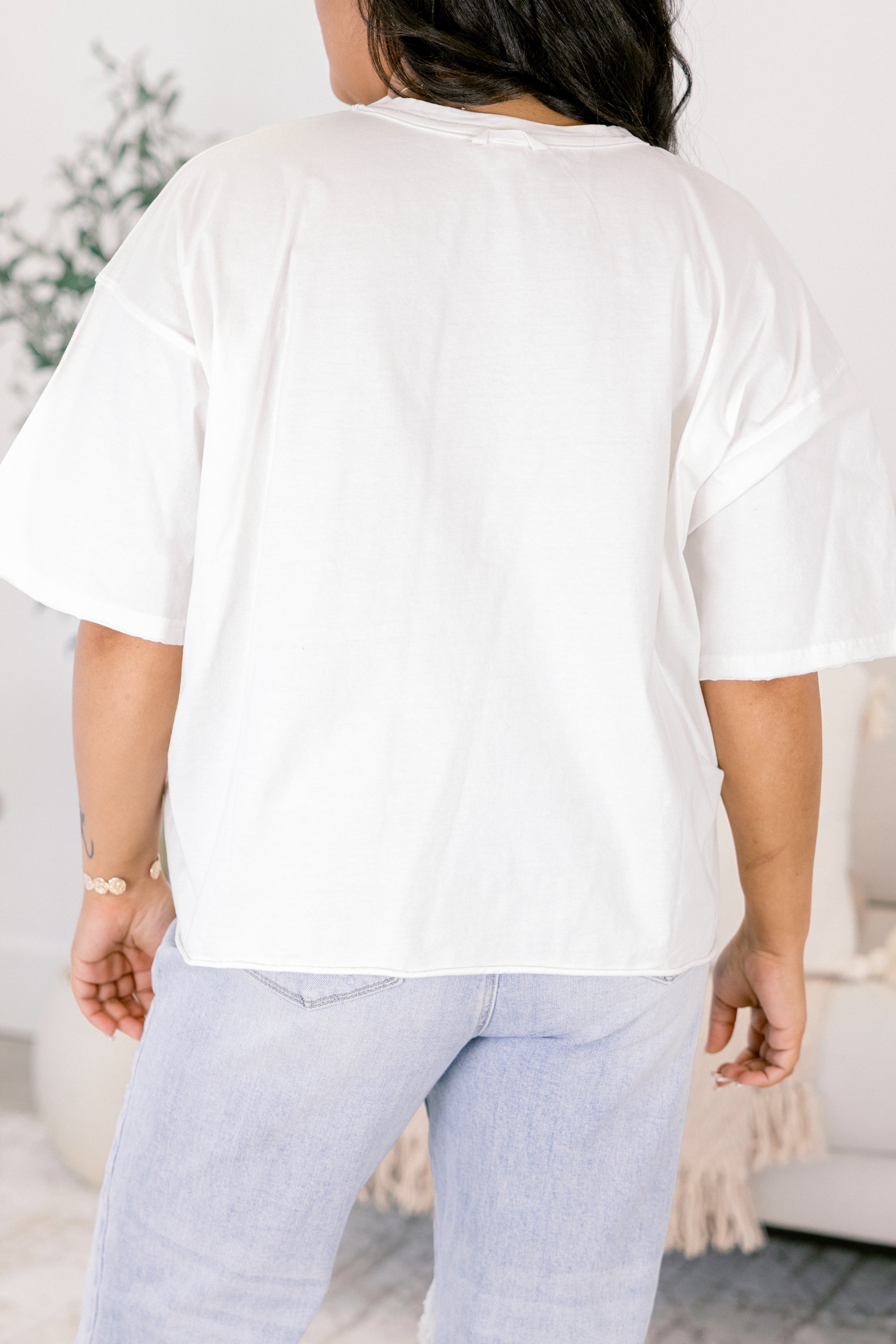 Smiling for Days Vintage Wash Tee, White