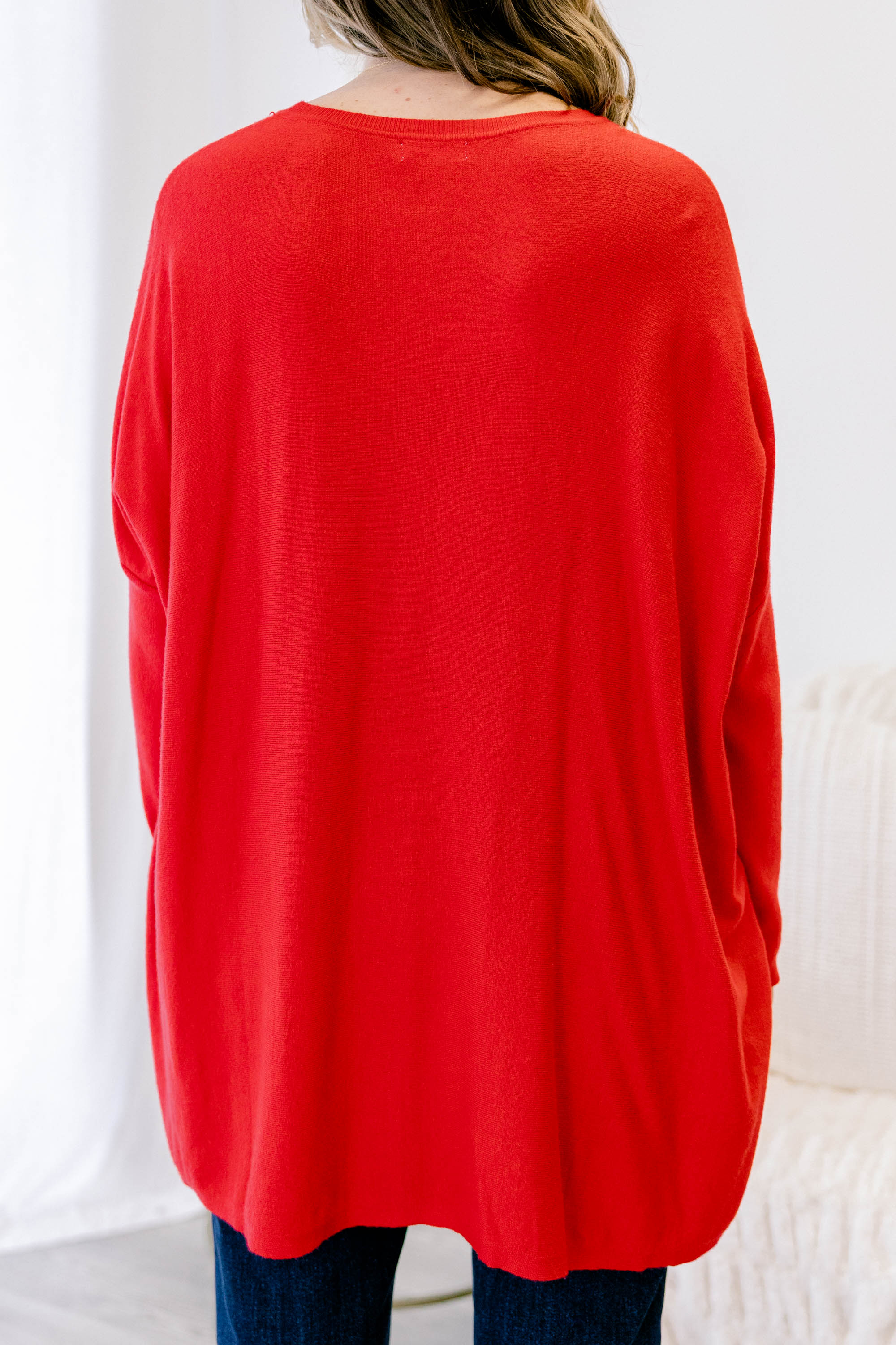 Snow Whispers Tunic, Red