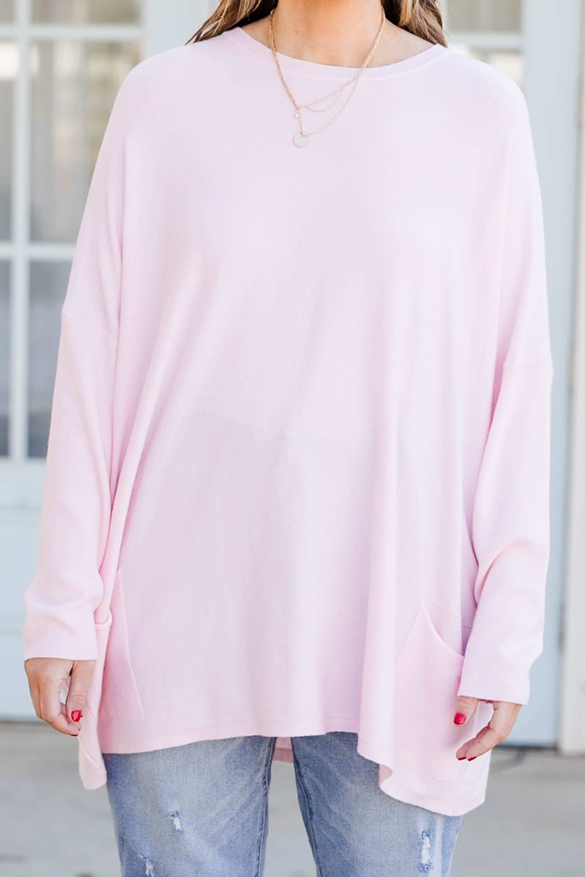 Snow Whispers Tunic, Dusty Blush