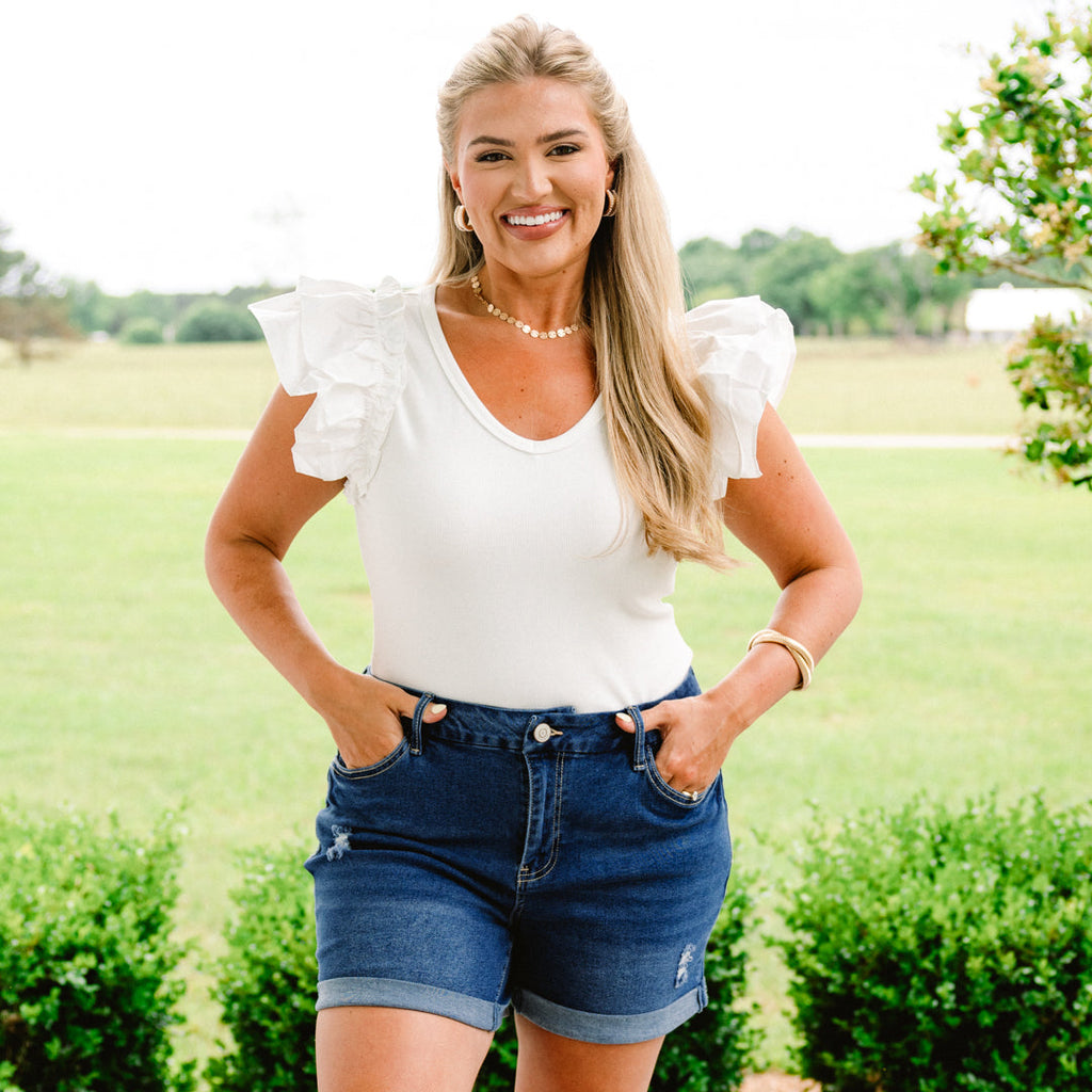 So Typically Me Shorts, Medium Wash