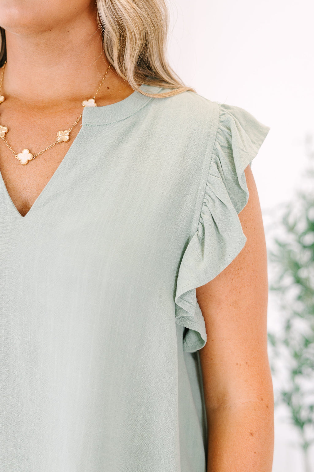 Soft Spoken Top, Green