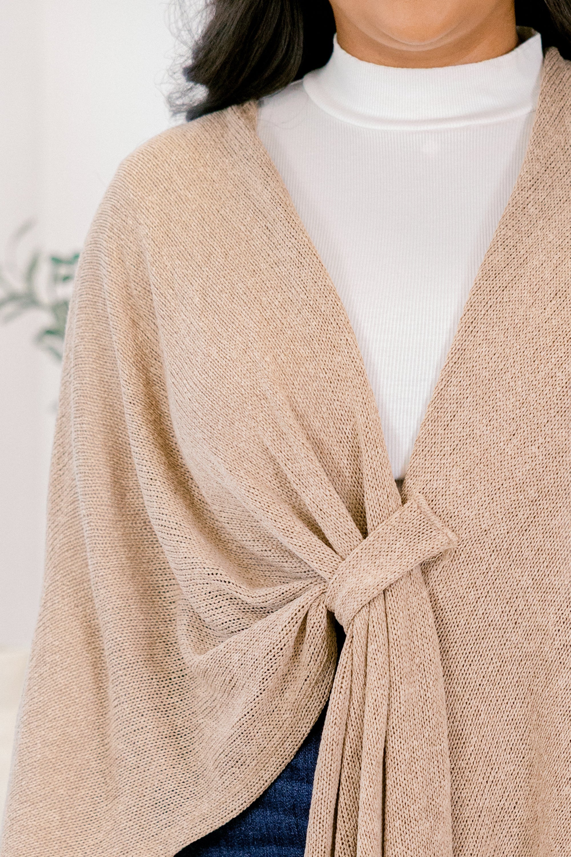 Softly Stated Poncho, Almond