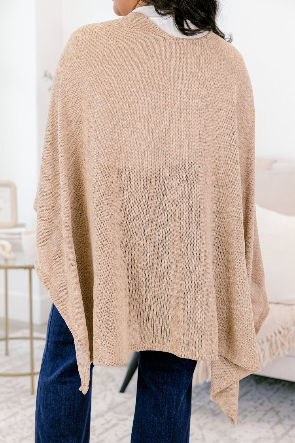 Softly Stated Poncho, Almond
