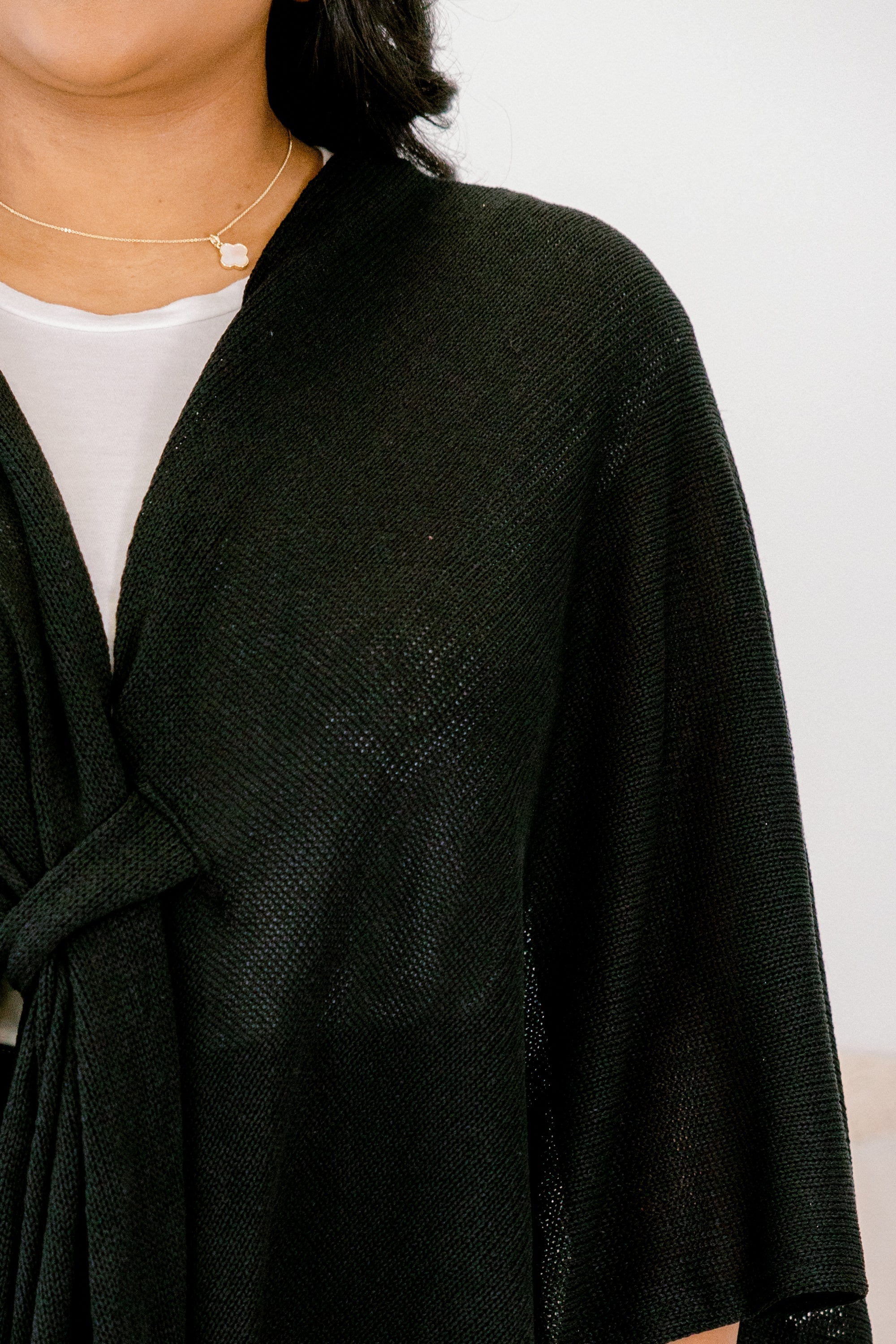 Softly Stated Poncho, Black