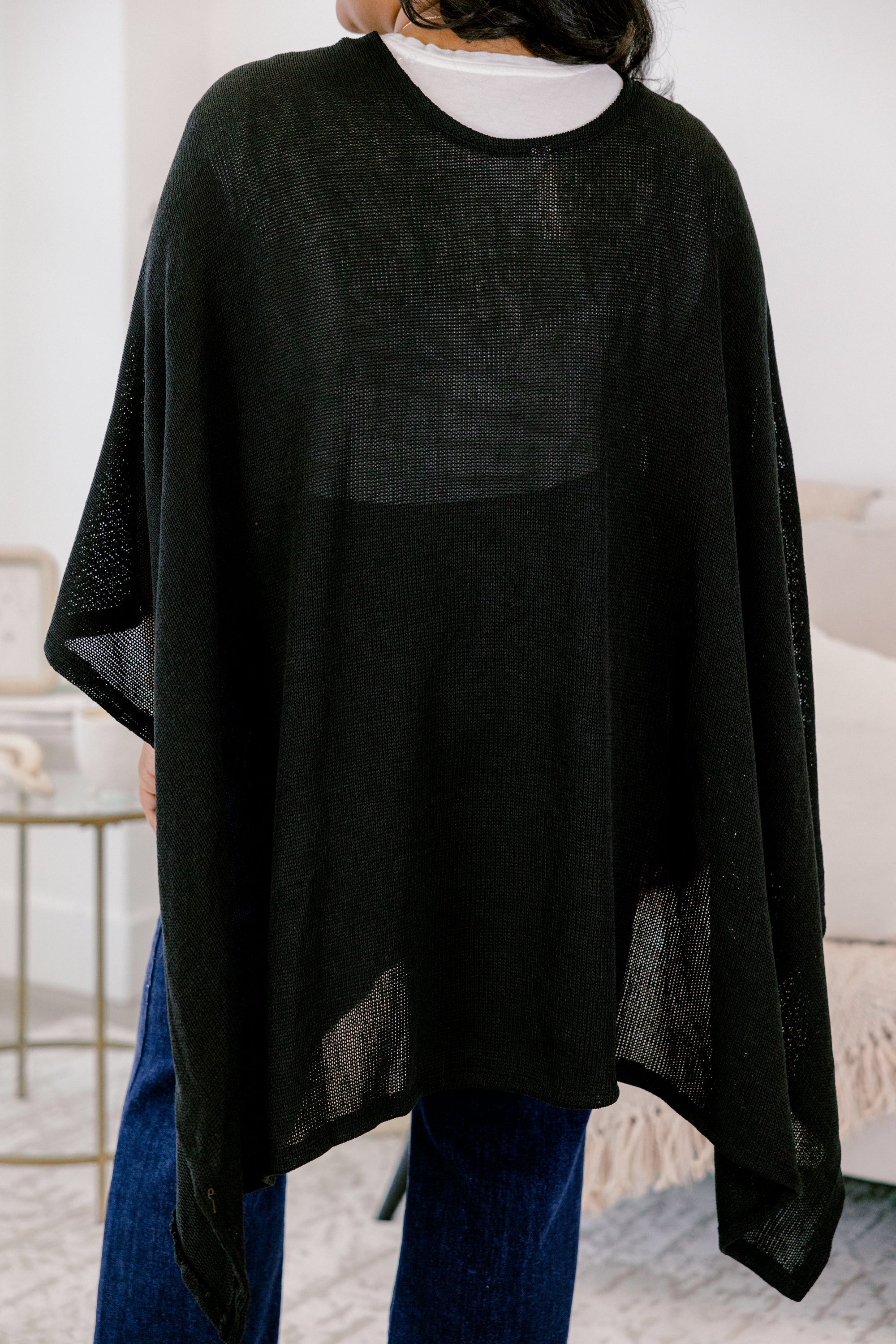 Softly Stated Poncho, Black