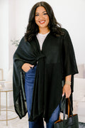 Softly Stated Poncho, Black
