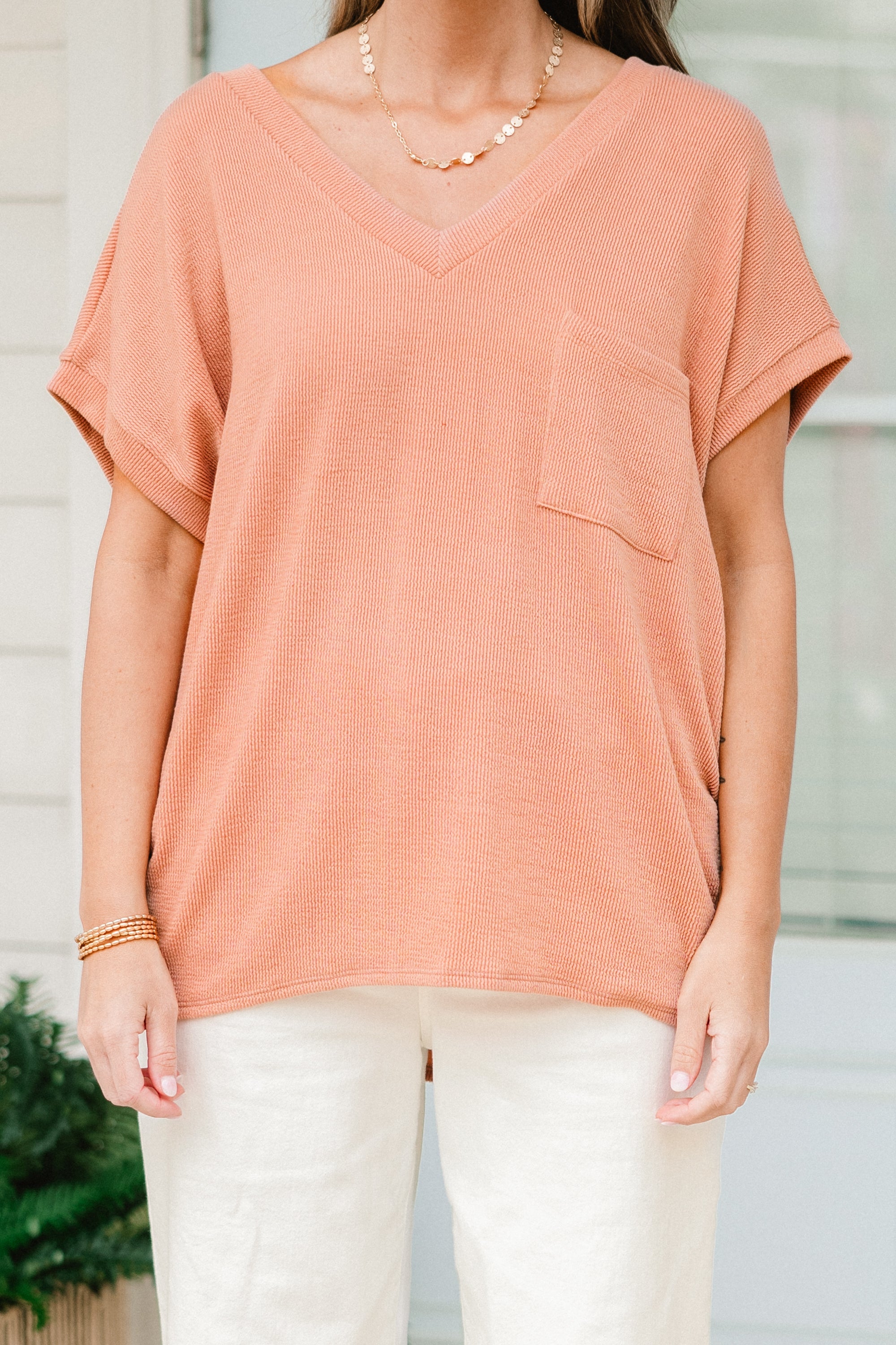 Something Casual Top, Coral