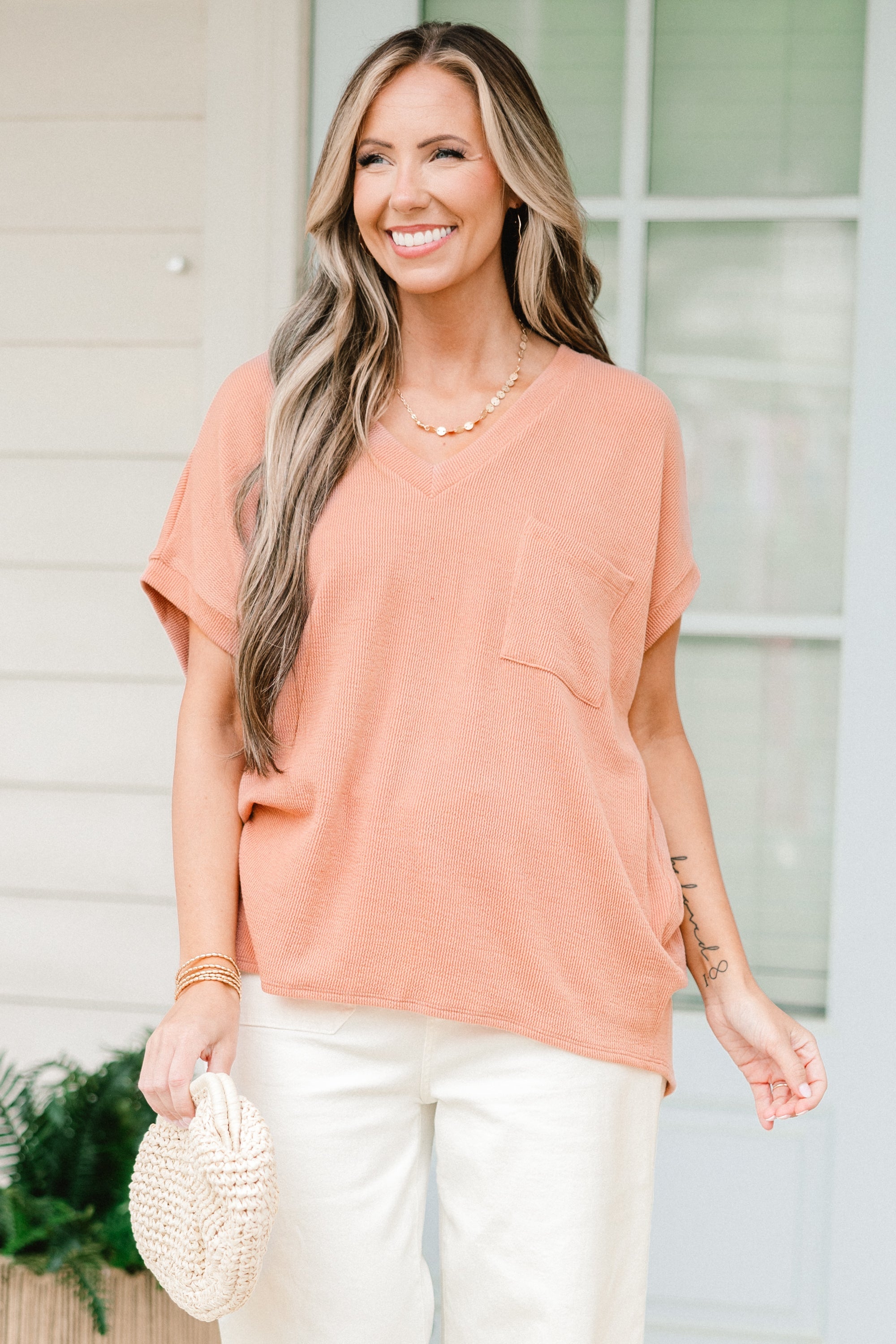 Something Casual Top, Coral