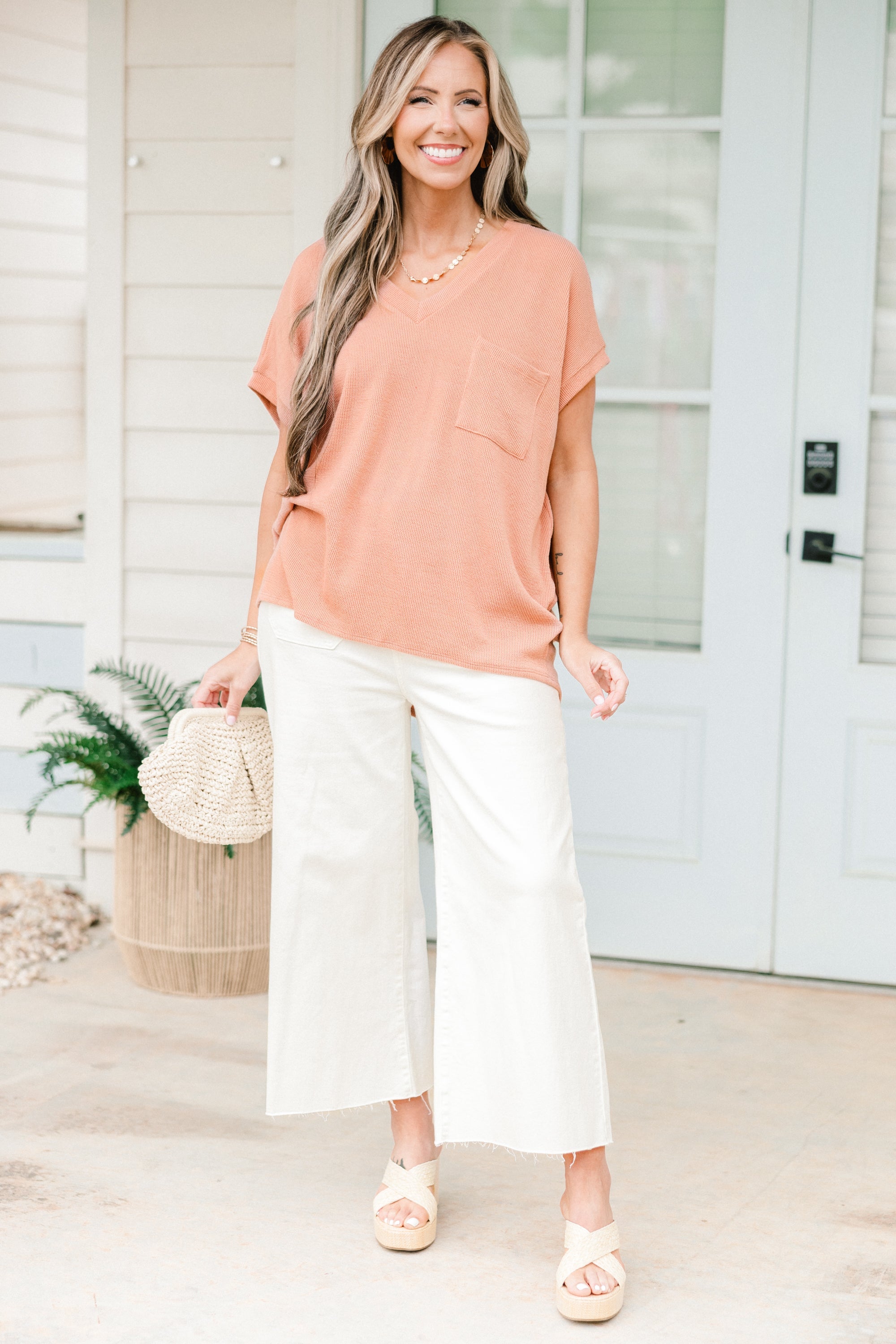 Something Casual Top, Coral