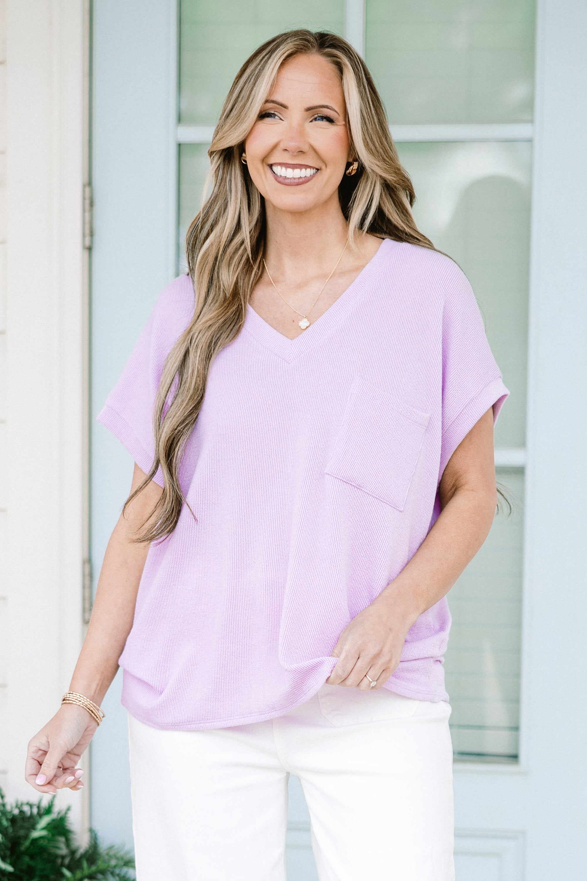 Something Casual Top, Purple