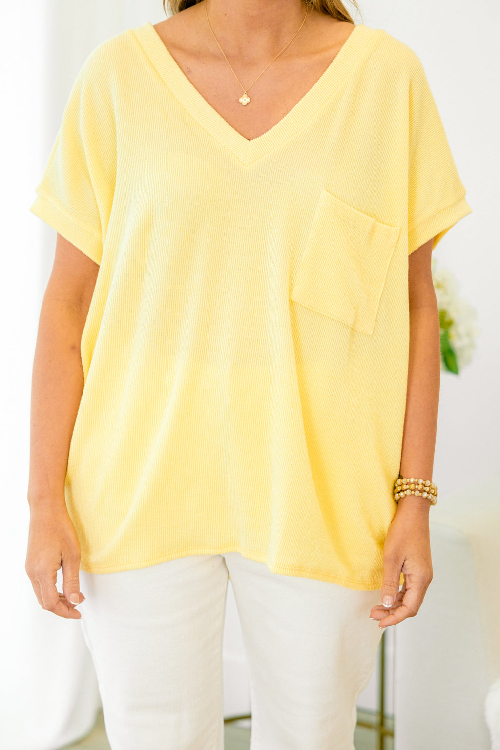 Something Casual Top, Yellow