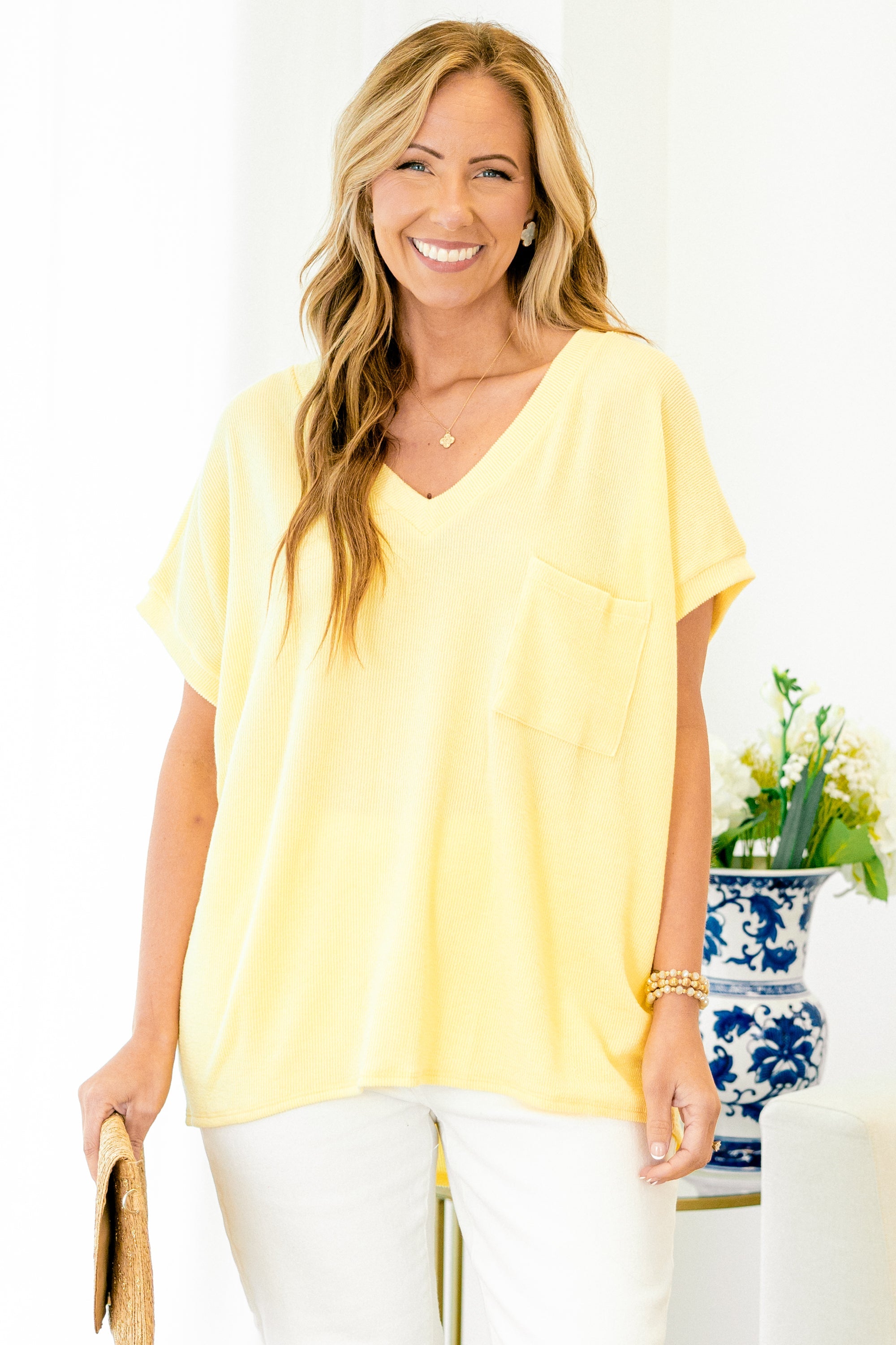 Something Casual Top, Yellow