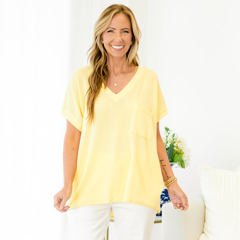 Something Casual Top, Yellow