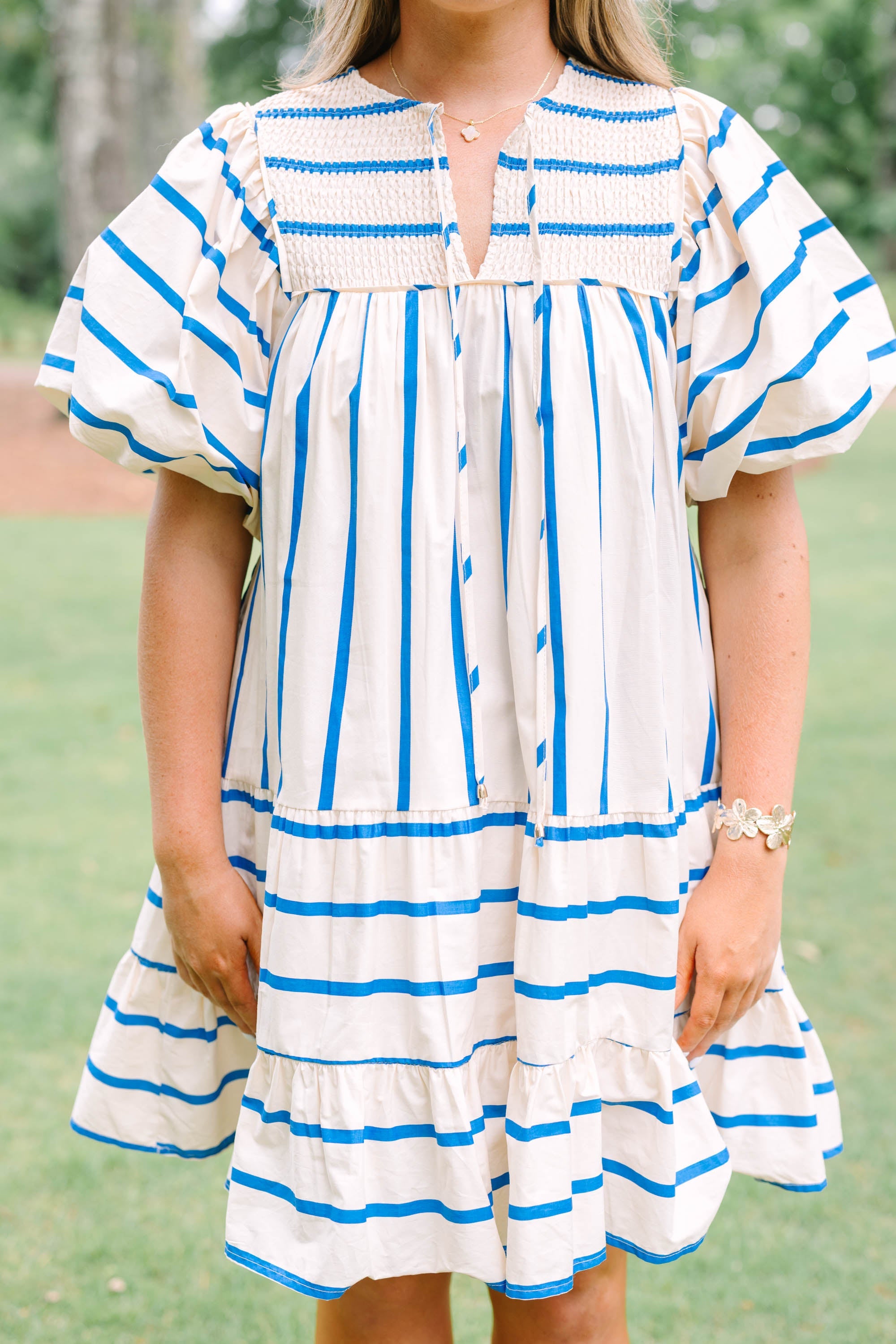 Something Good Dress, Blue Stripe