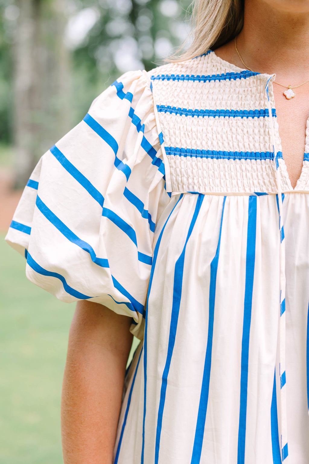 Something Good Dress, Blue Stripe