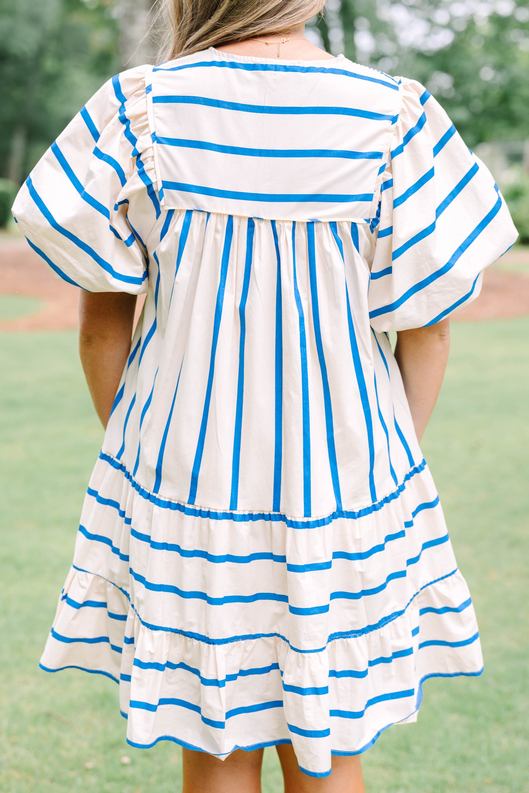 Something Good Dress, Blue Stripe