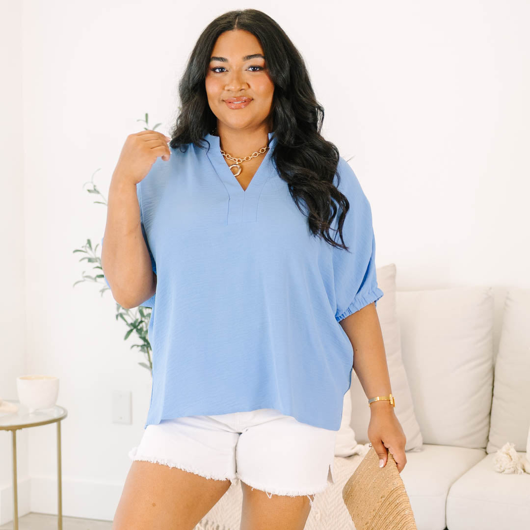 Something Good Top, Chambray