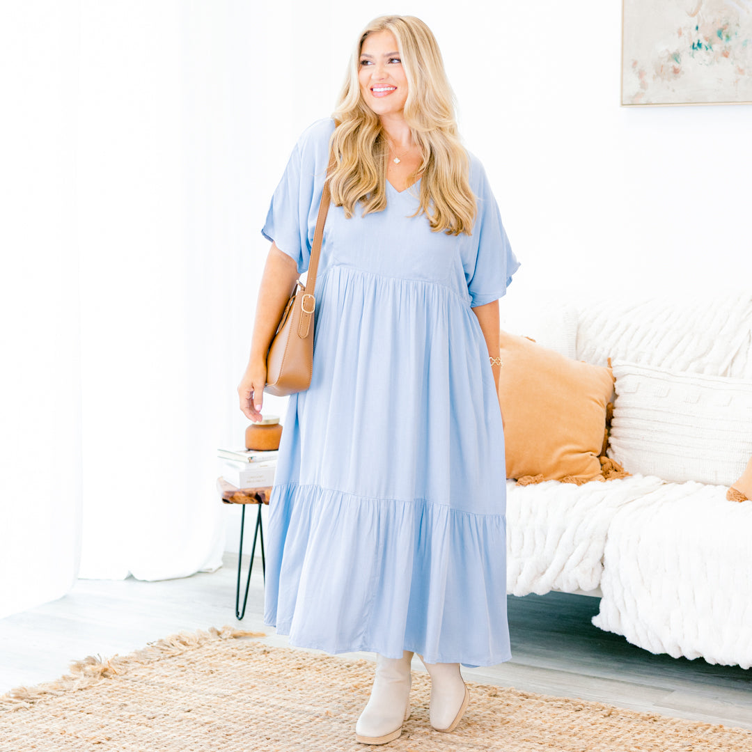 Somewhere In Between Dress, Sky Blue
