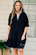 Southern Charm Dress, Navy
