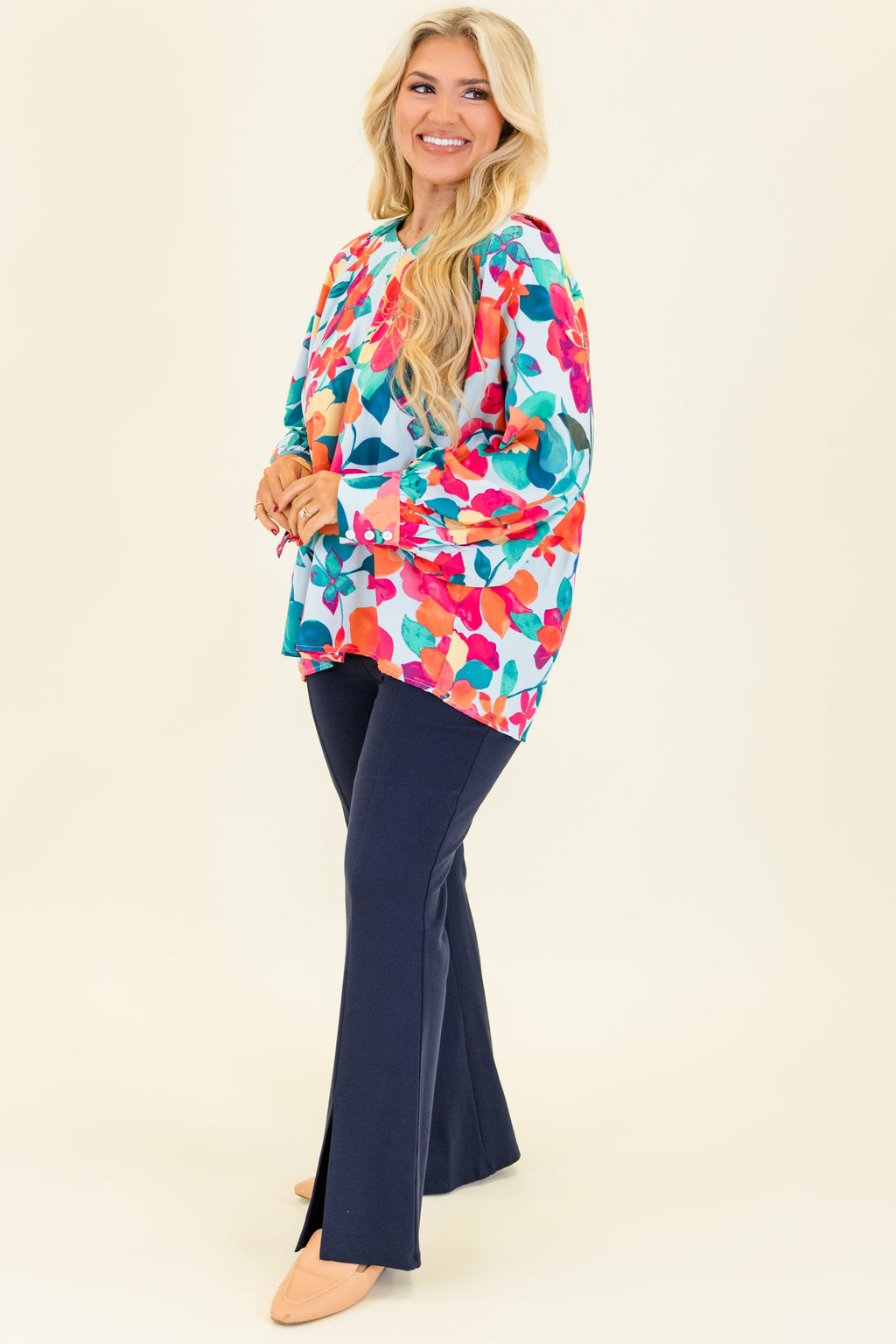 Southern Sweetness Top, Blue-Multi