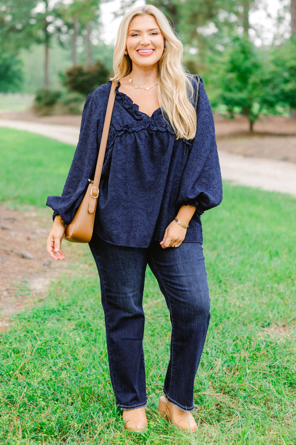 Sparkling Sunlight Top, Navy