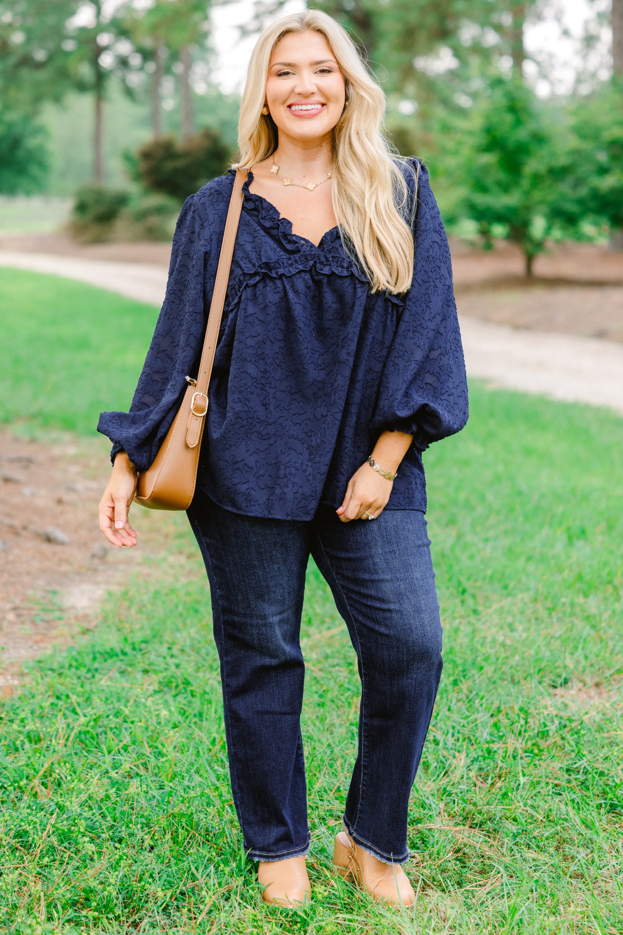Sparkling Sunlight Top, Navy