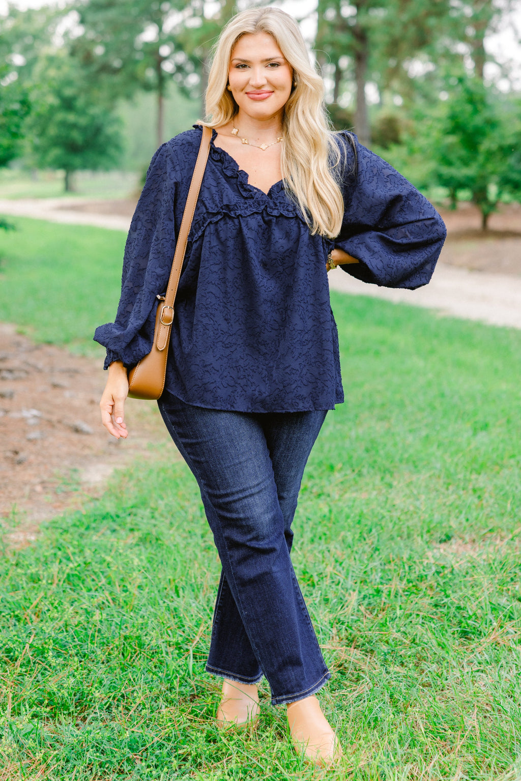 Sparkling Sunlight Top, Navy