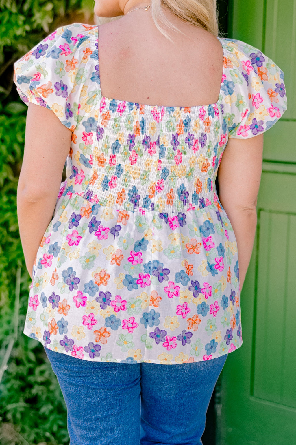 Speak Later Top, Ivory Floral