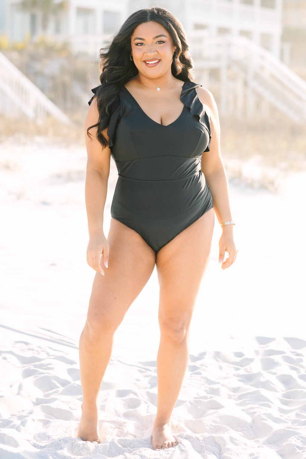 Spending My PTO Swimsuit, Black