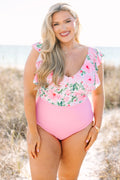 Spending My PTO Swimsuit, Pink Floral