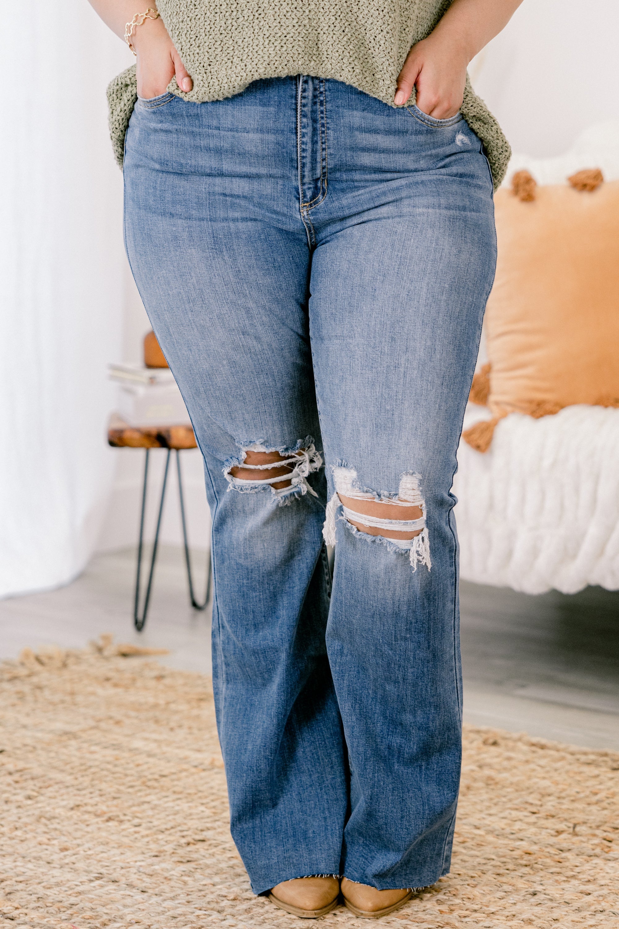 Spin The Block Jeans, Dark Wash