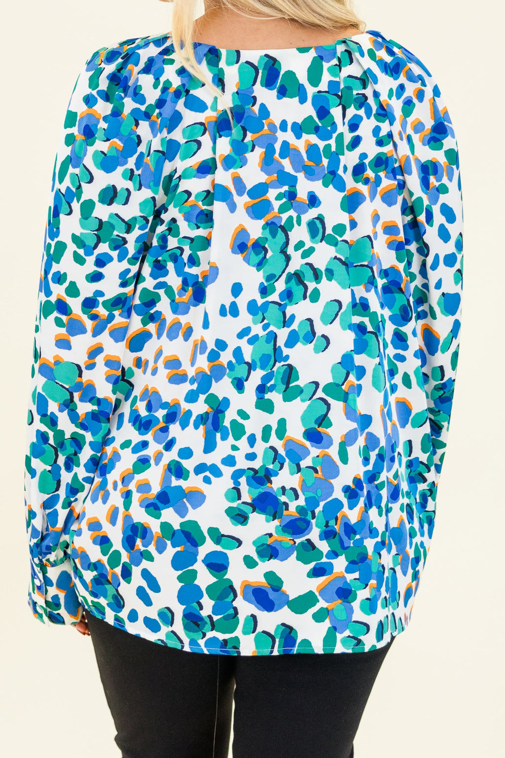 Splashes Of Color Blouse, Blue