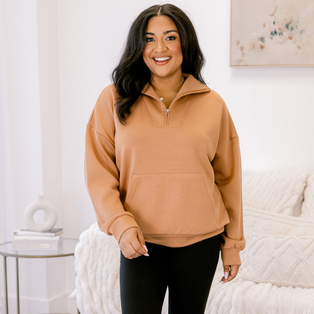 Sporty Chic Pullover, Khaki
