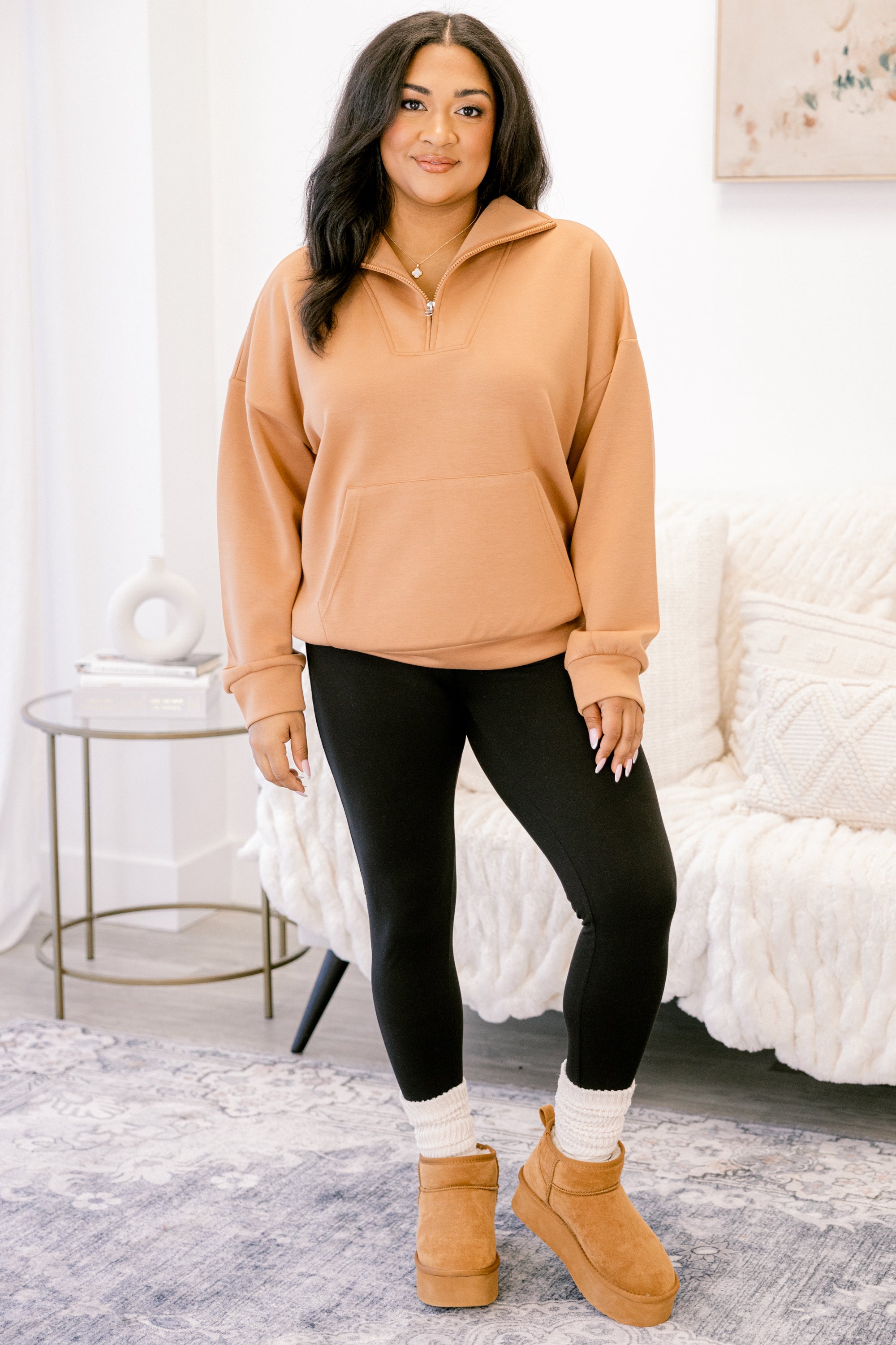 Sporty Chic Pullover, Khaki