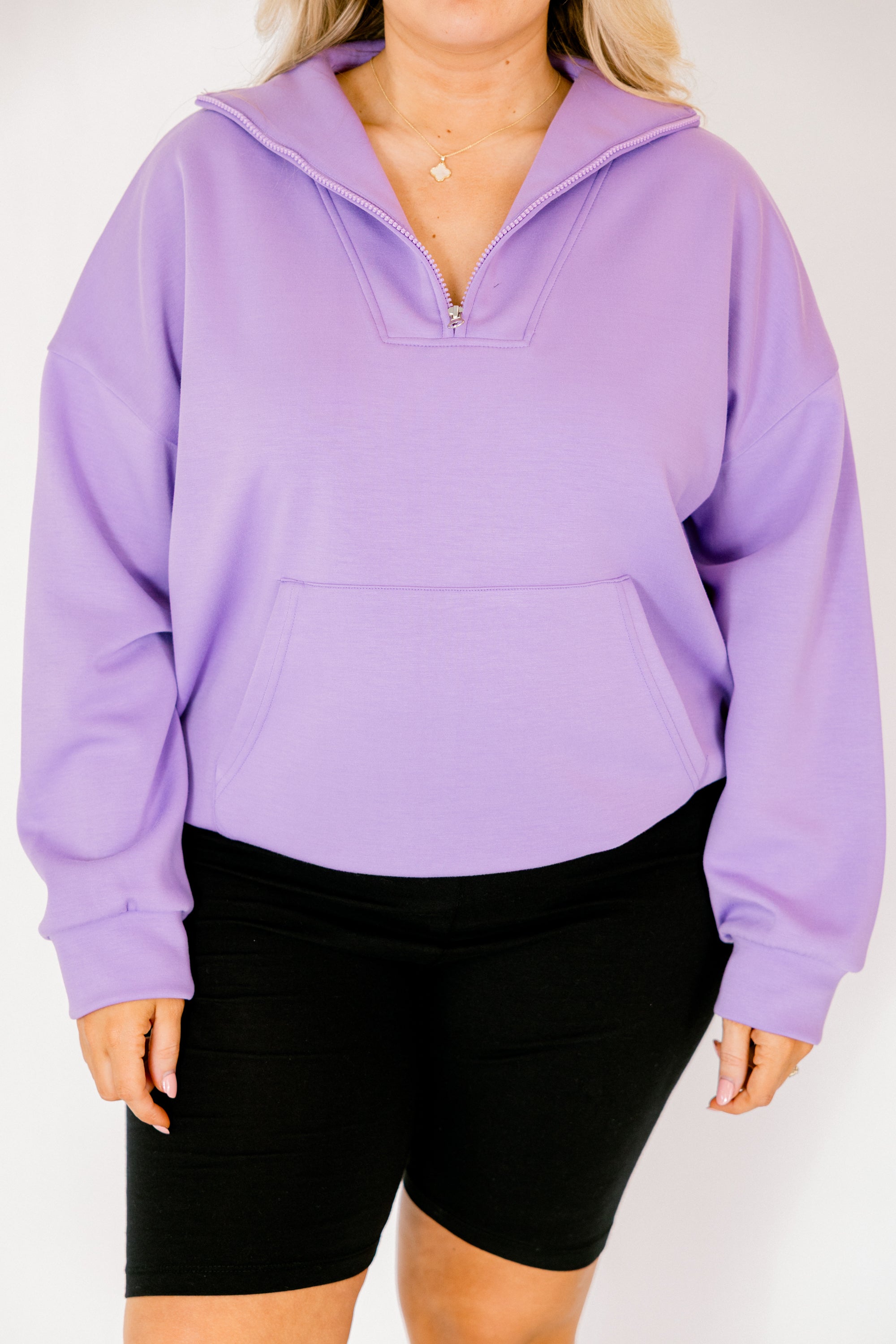 Sporty Chic Pullover, Purple