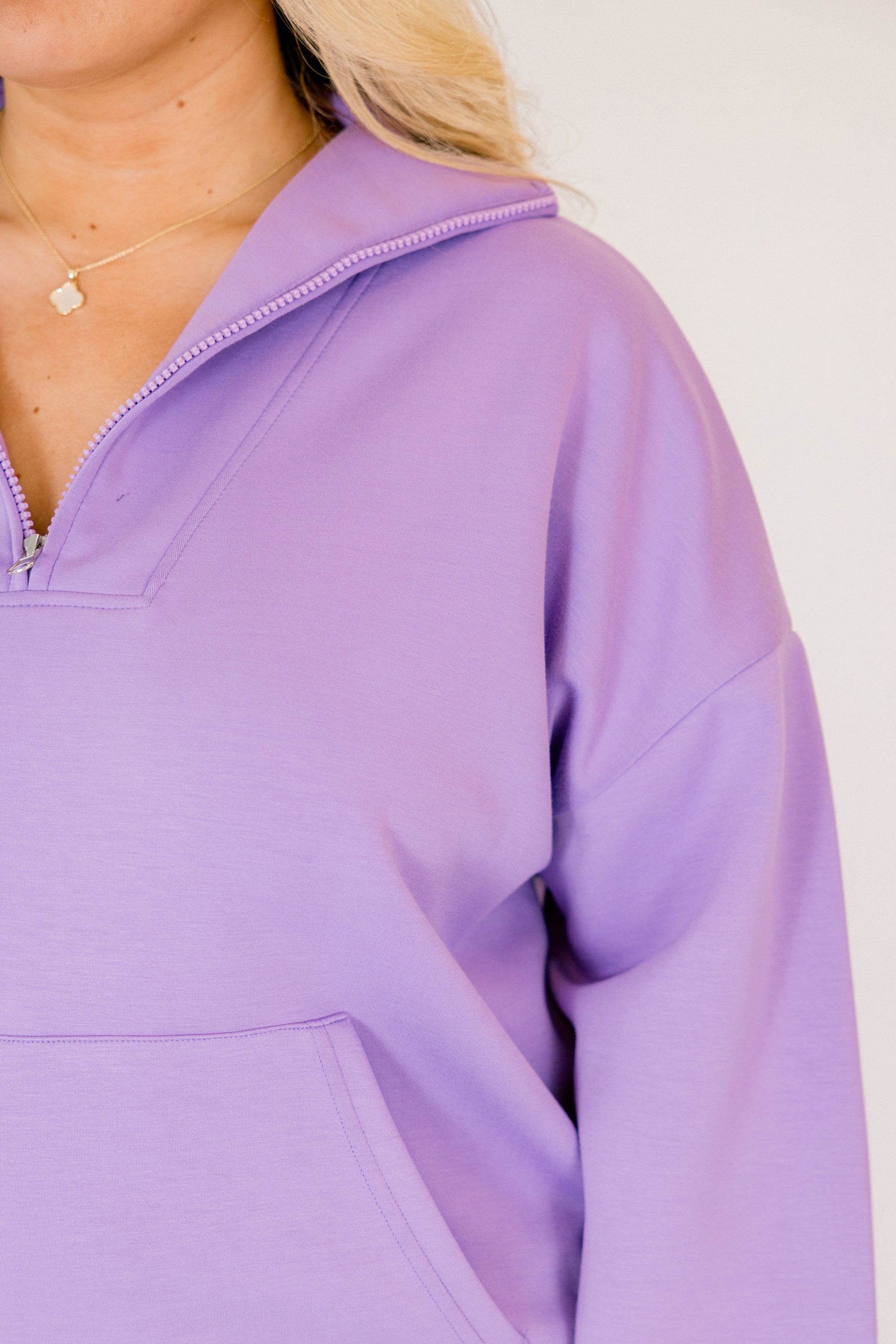 Sporty Chic Pullover, Purple