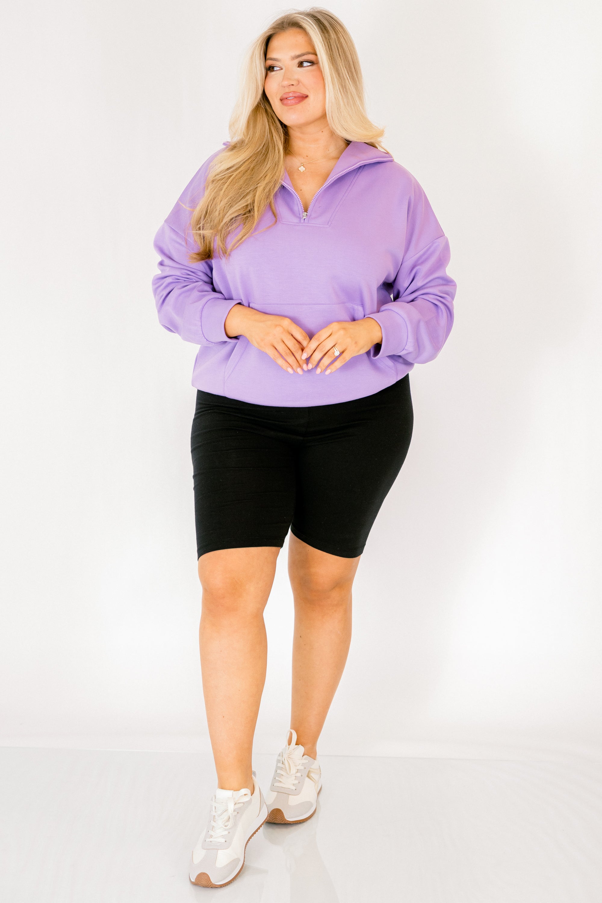 Sporty Chic Pullover, Purple